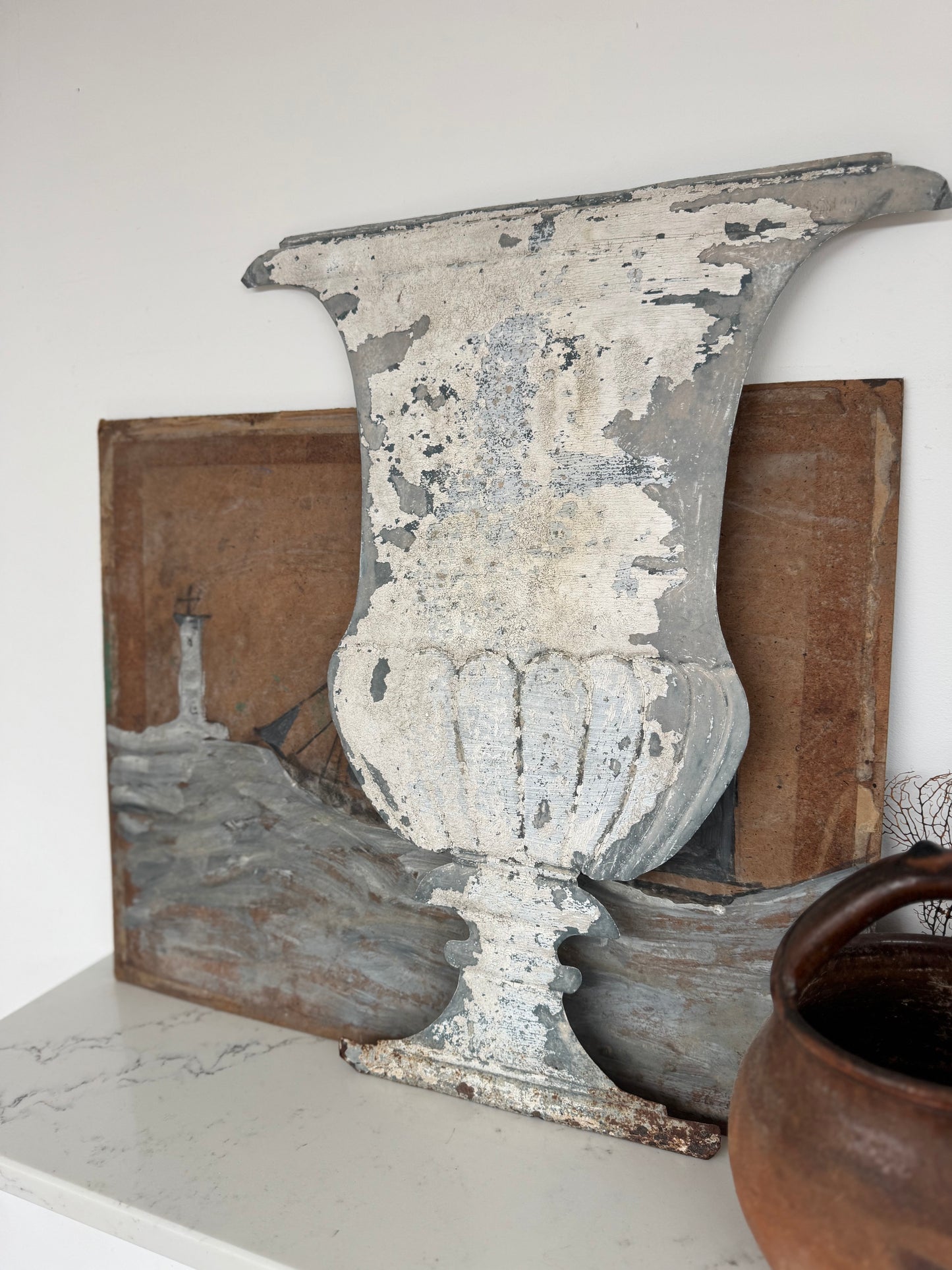 Vintage French Urn Sign