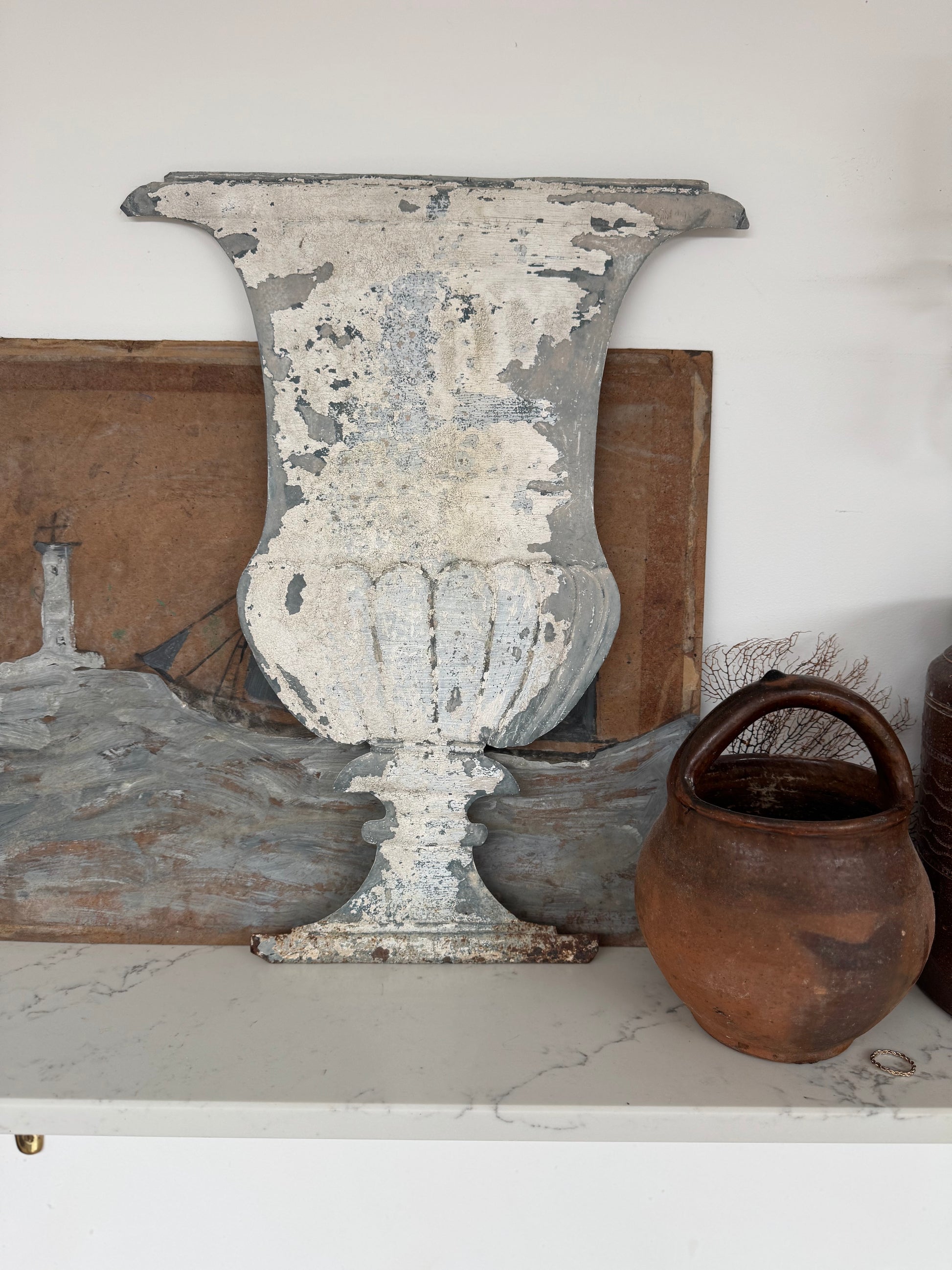 Vintage French Urn Sign