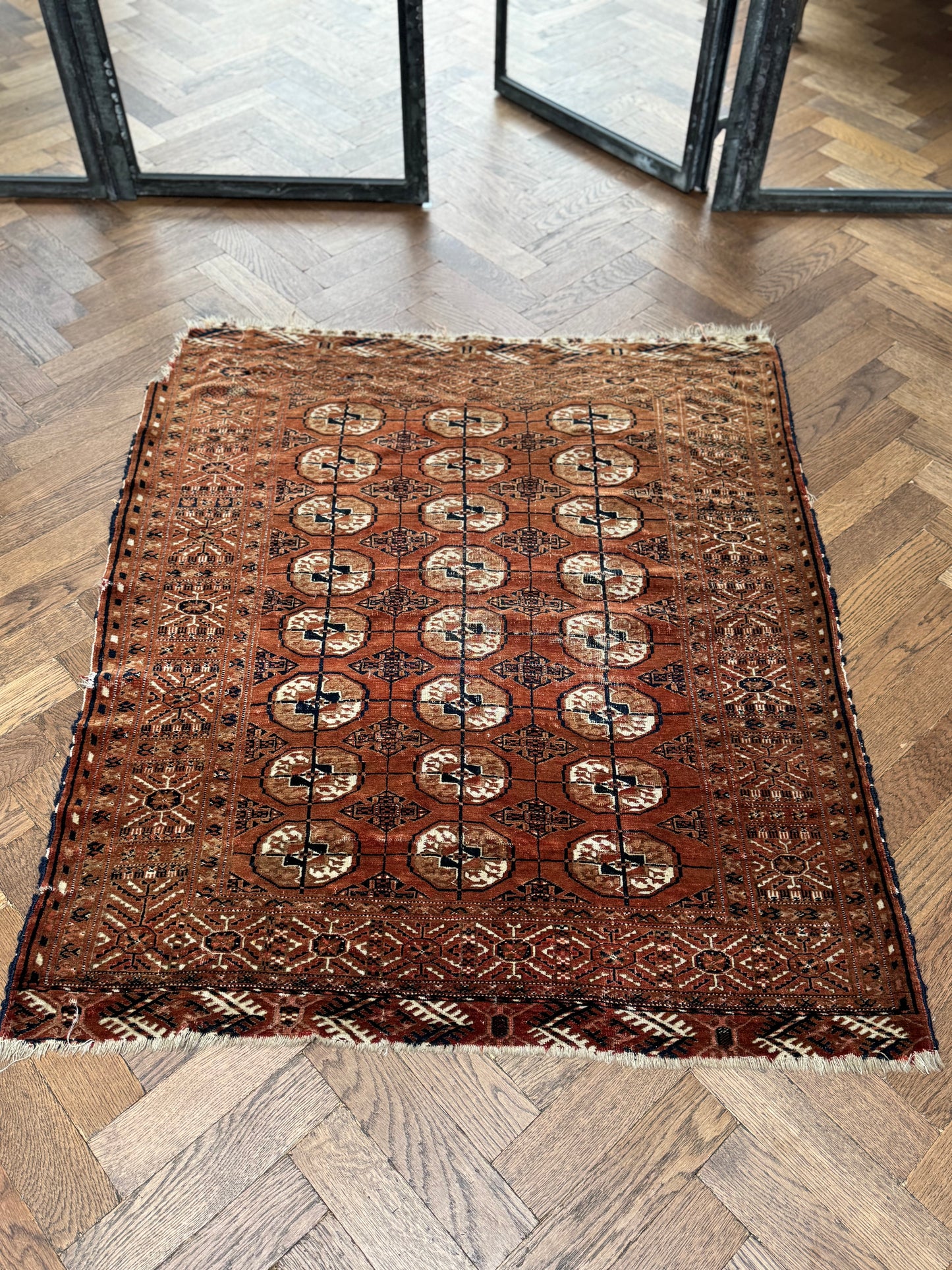 Early 1900's Turkomen Rug Hand Knotted Rug