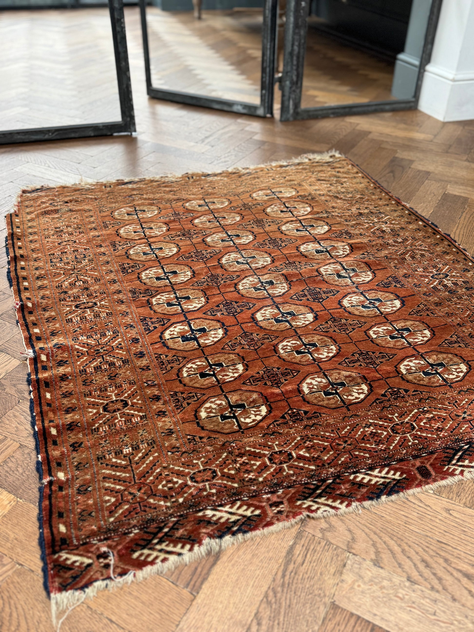 Early 1900's Turkomen Rug Hand Knotted Rug