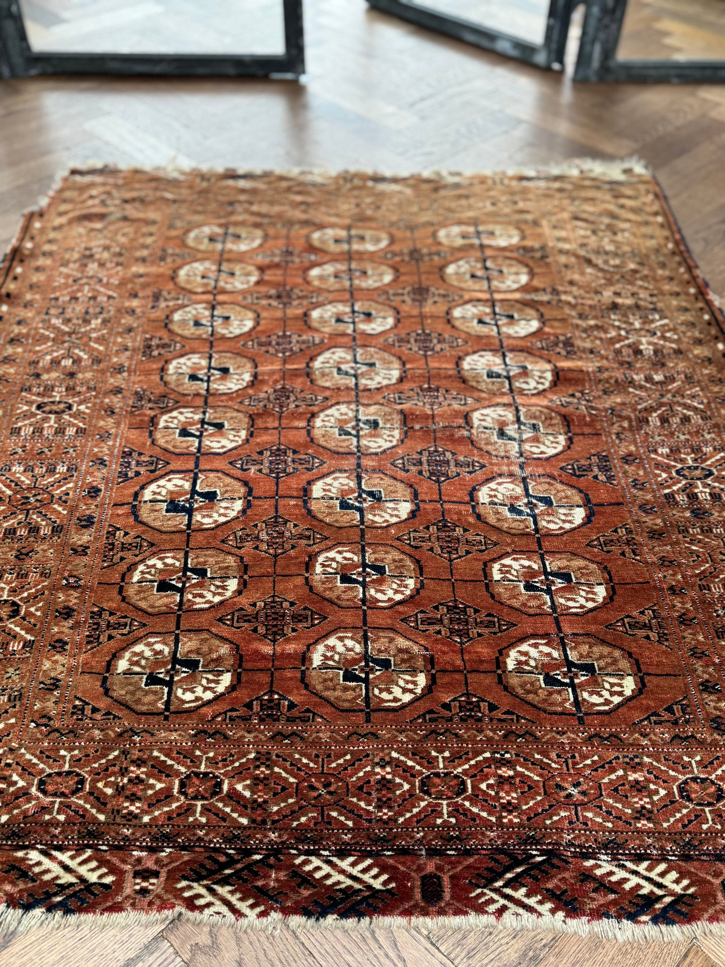Early 1900's Turkomen Rug Hand Knotted Rug