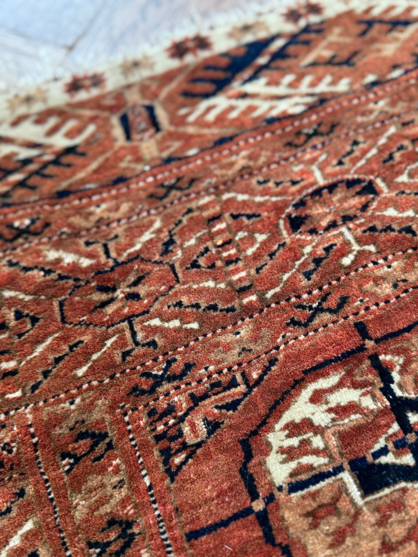 Early 1900's Turkomen Rug Hand Knotted Rug