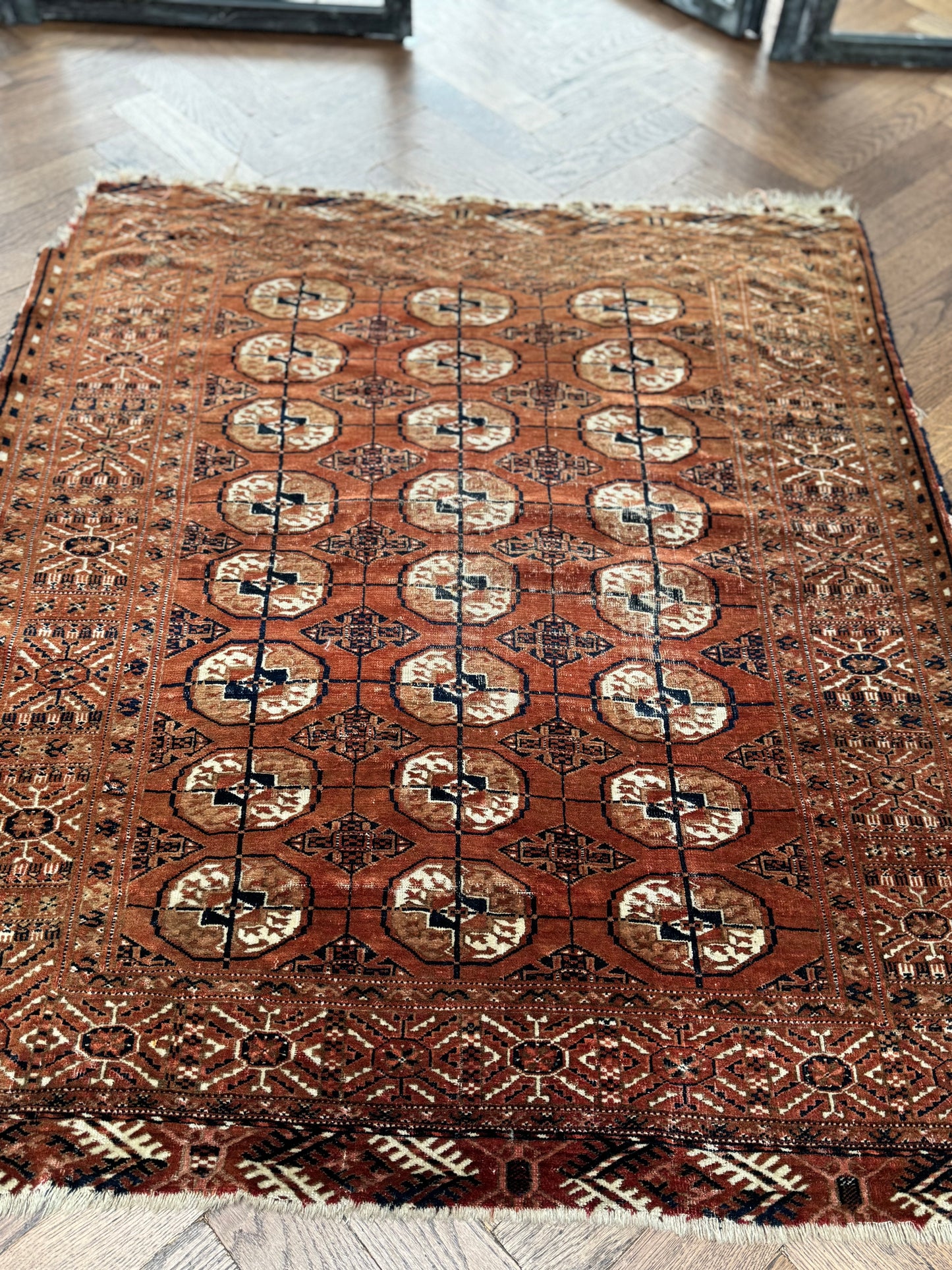 Early 1900's Turkomen Rug Hand Knotted Rug