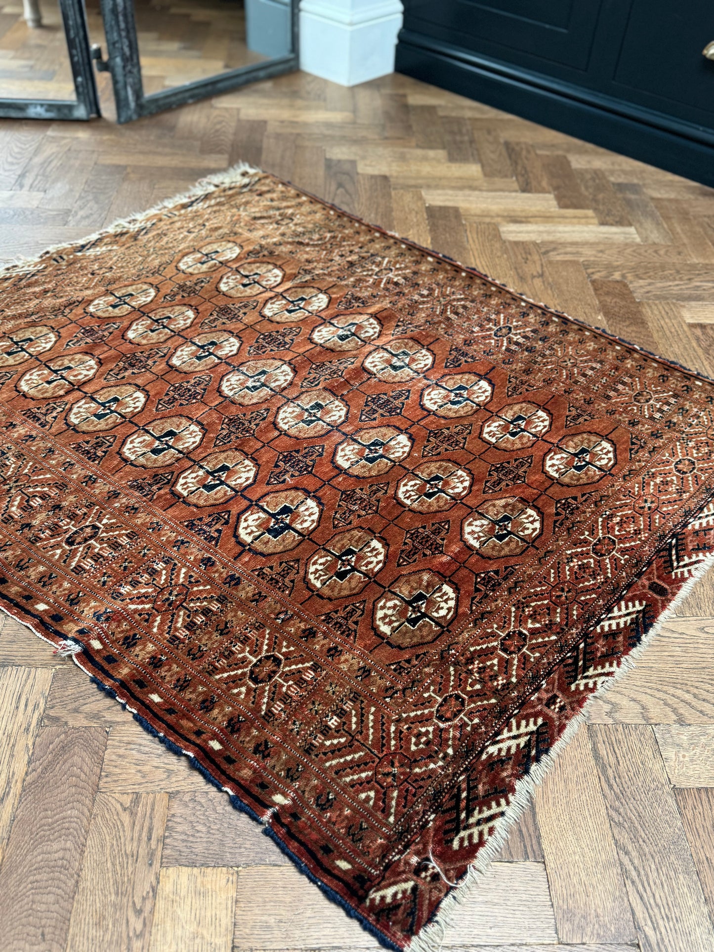 Early 1900's Turkomen Rug Hand Knotted Rug