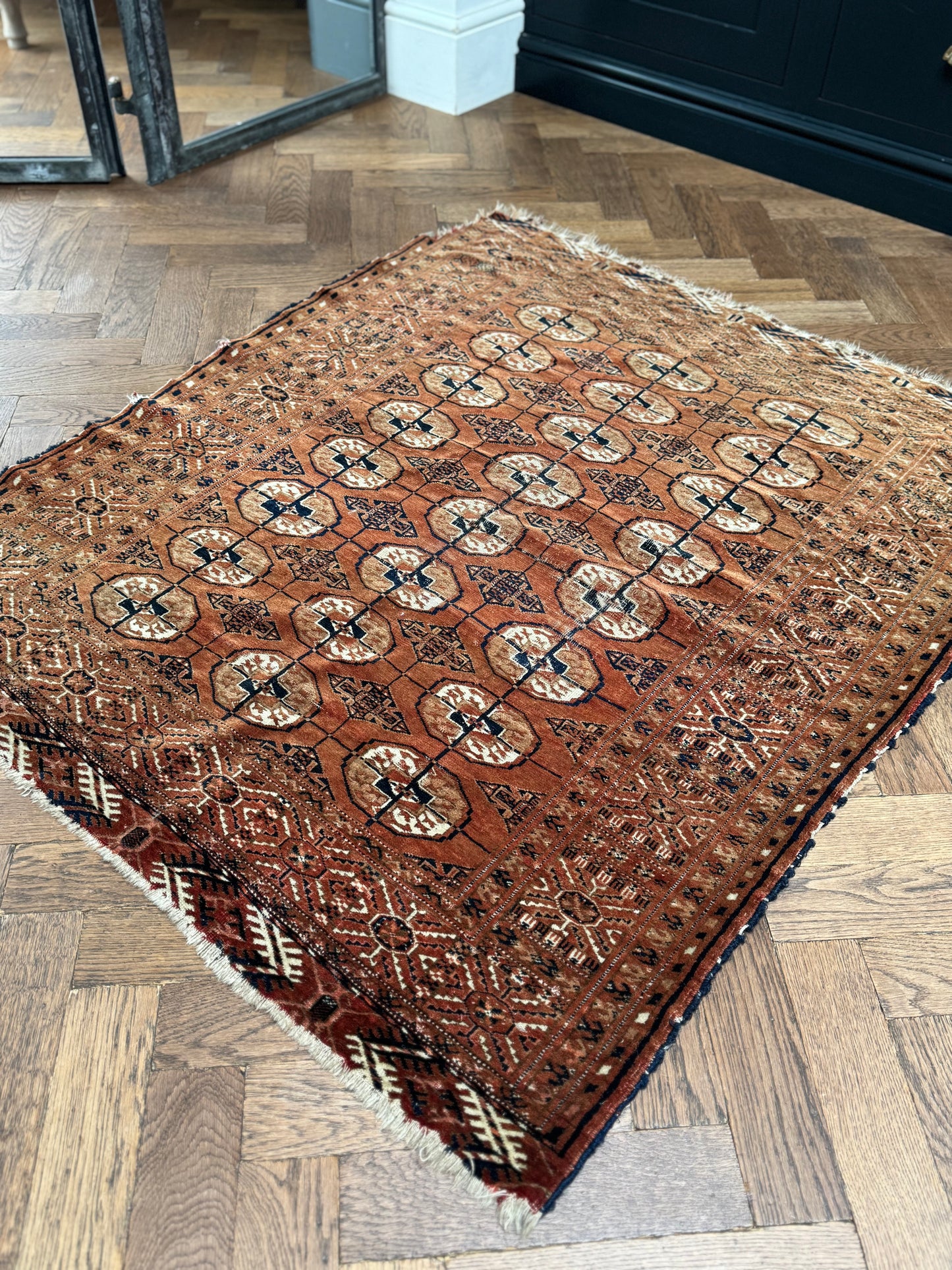 Early 1900's Turkomen Rug Hand Knotted Rug