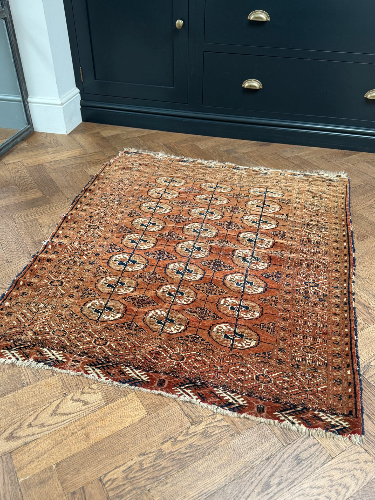 Early 1900's Turkomen Rug Hand Knotted Rug