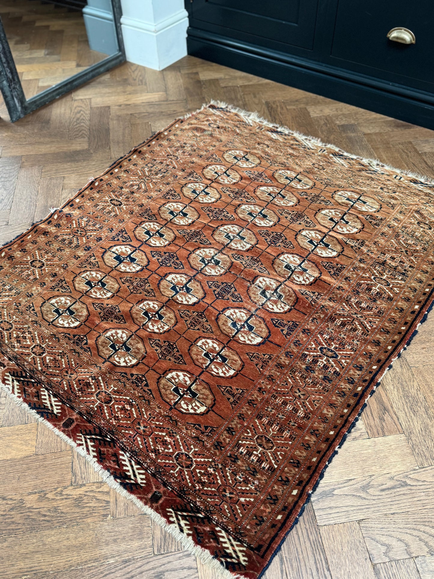Early 1900's Turkomen Rug Hand Knotted Rug