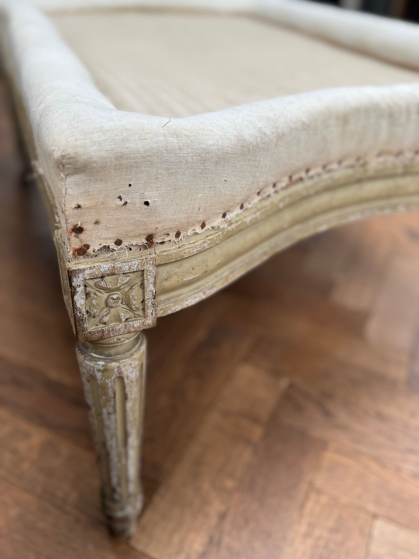 Antique Louis XVI Style Footstool Ottoman