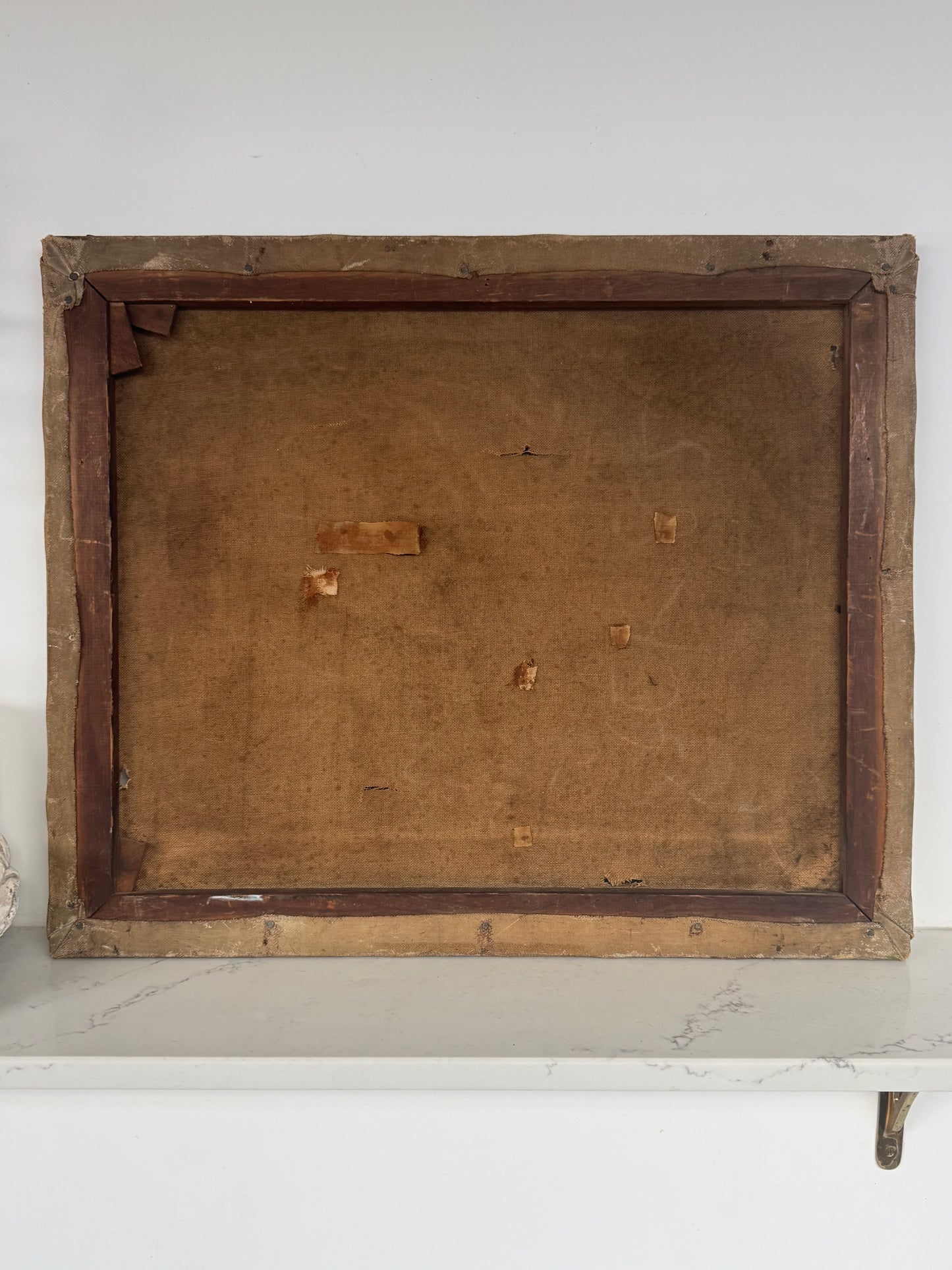 Vintage French Landscape Trees Oil On Canvas