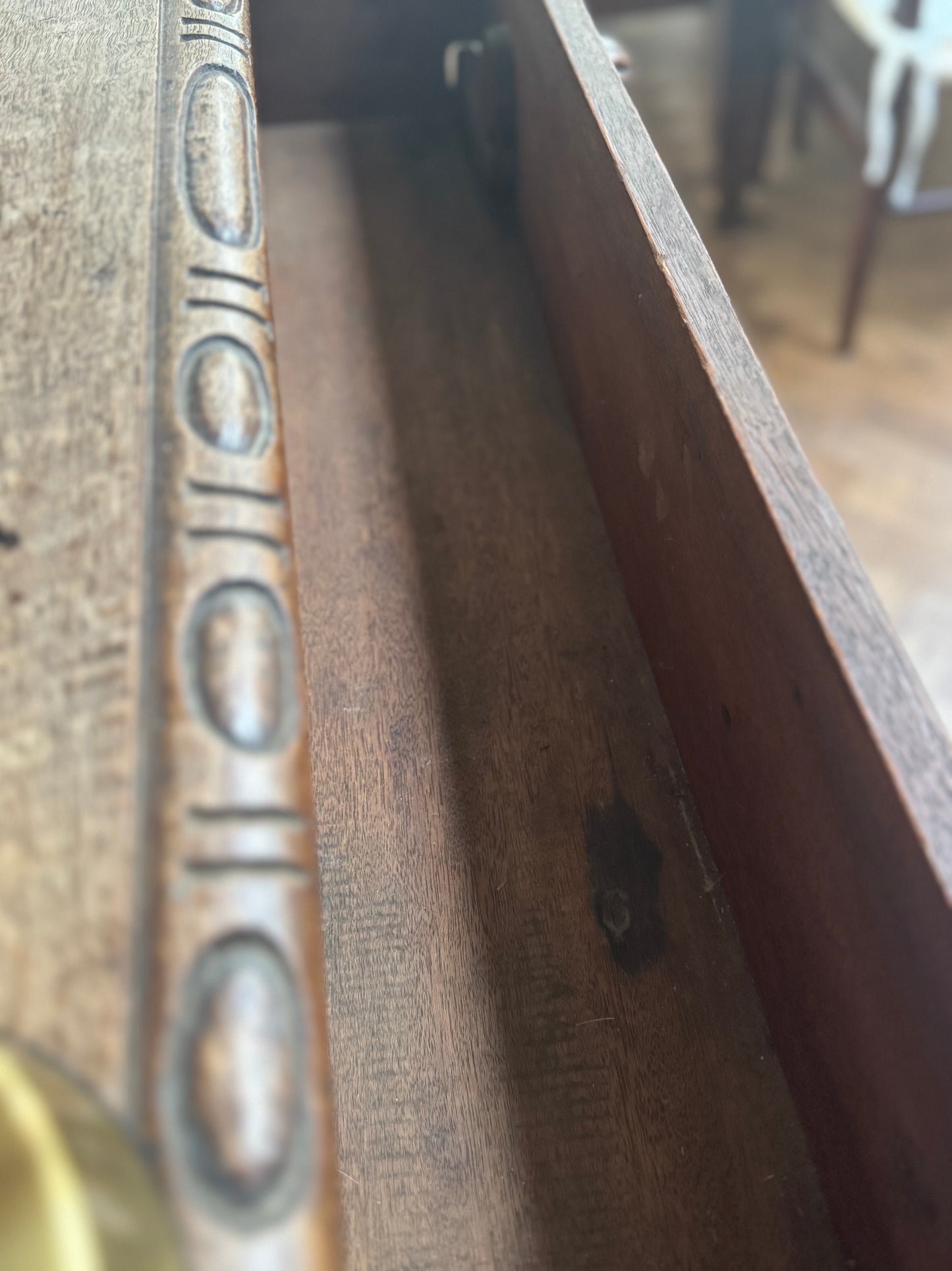 Antique Carved 19th Century Oak Dresser