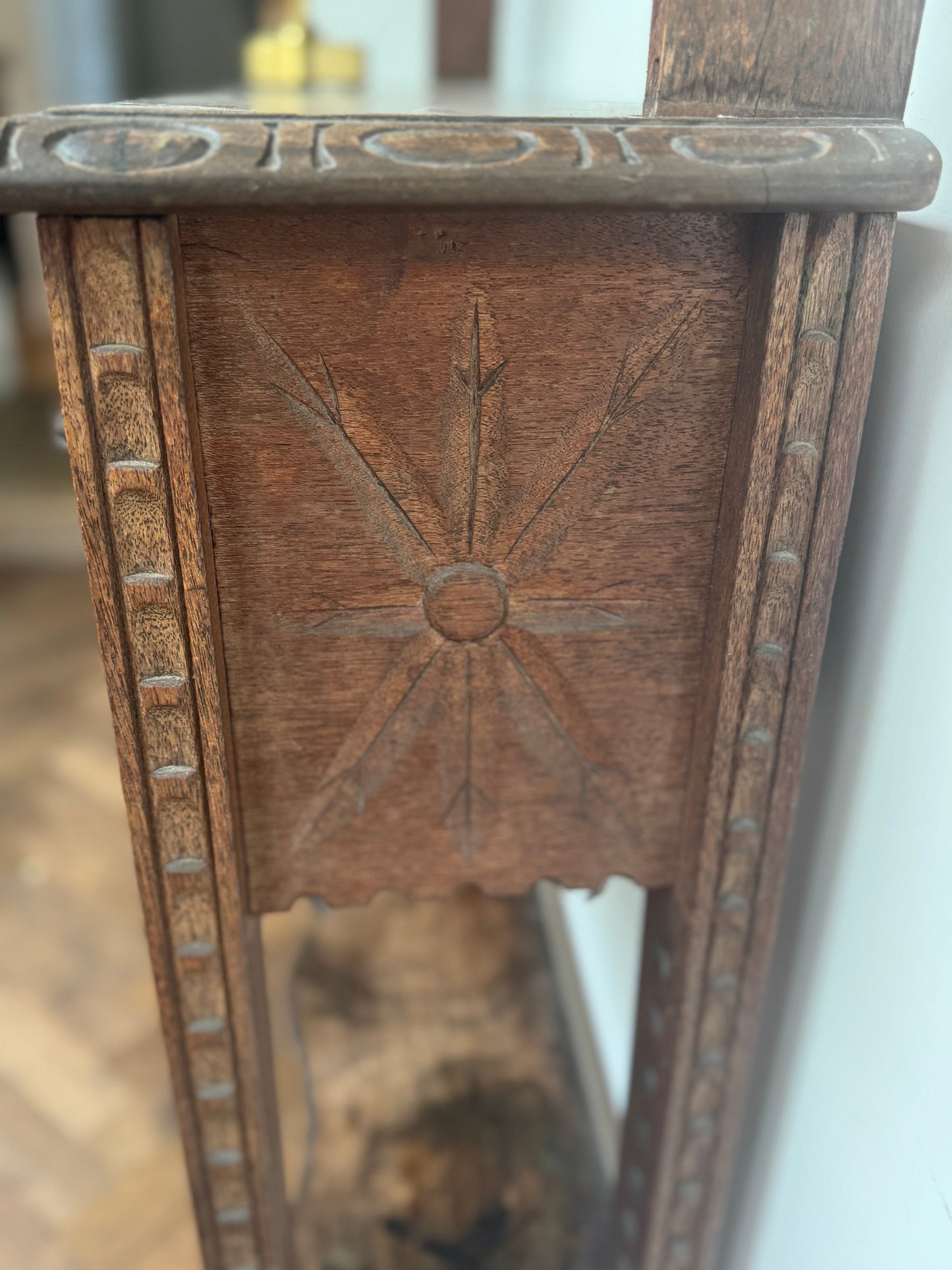 Antique Carved 19th Century Oak Dresser