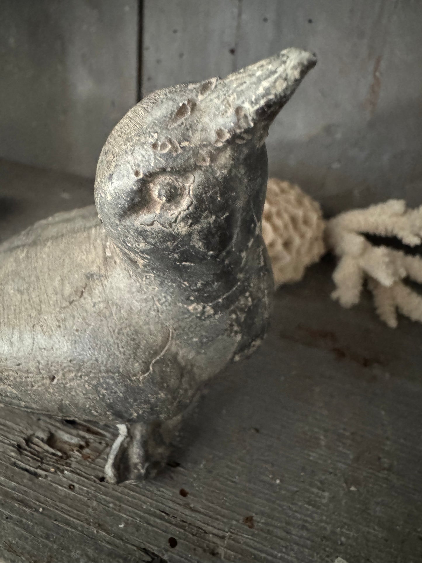 Antique Lead Victorian Bird Finial