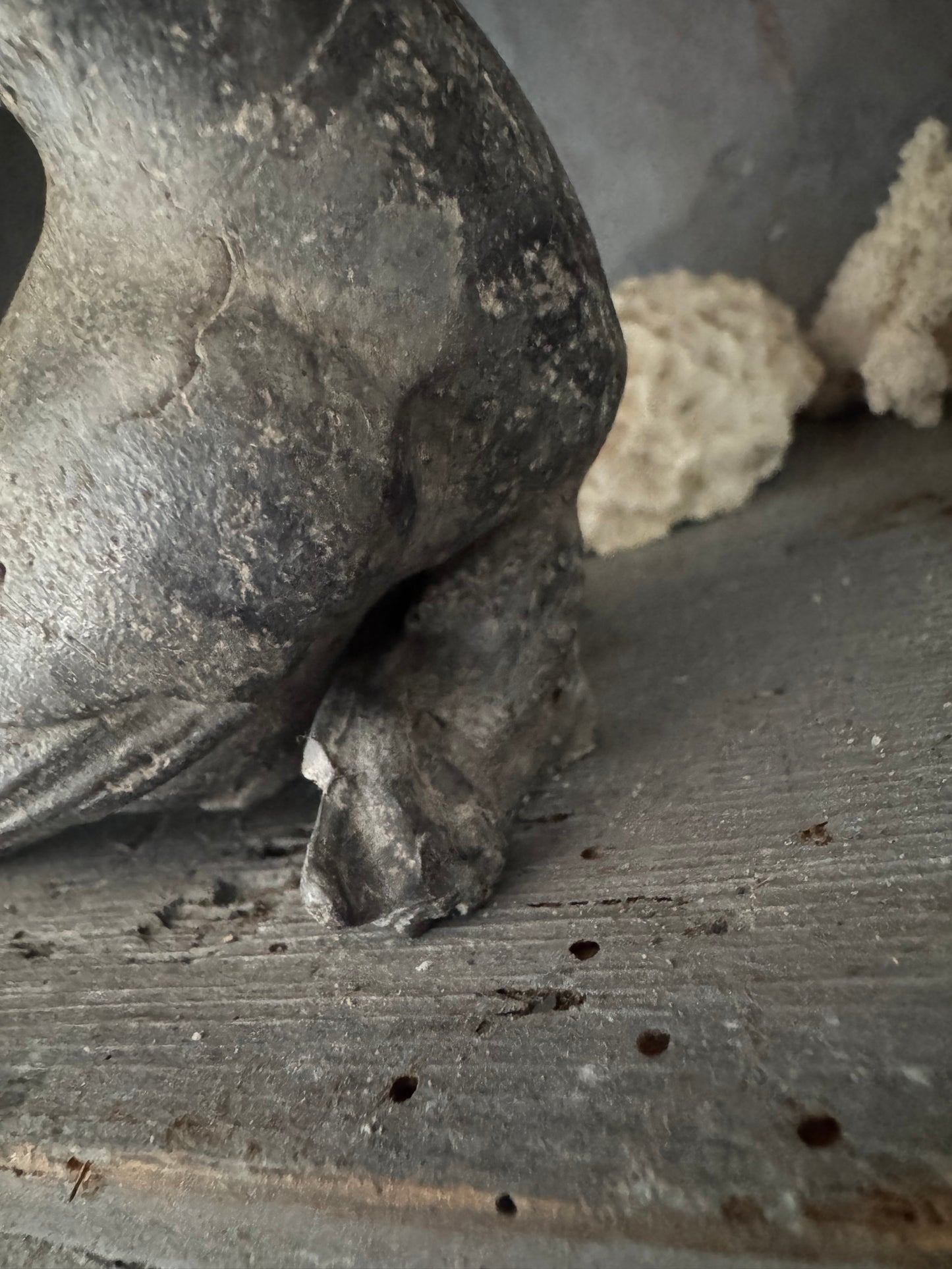 Antique Lead Victorian Bird Finial