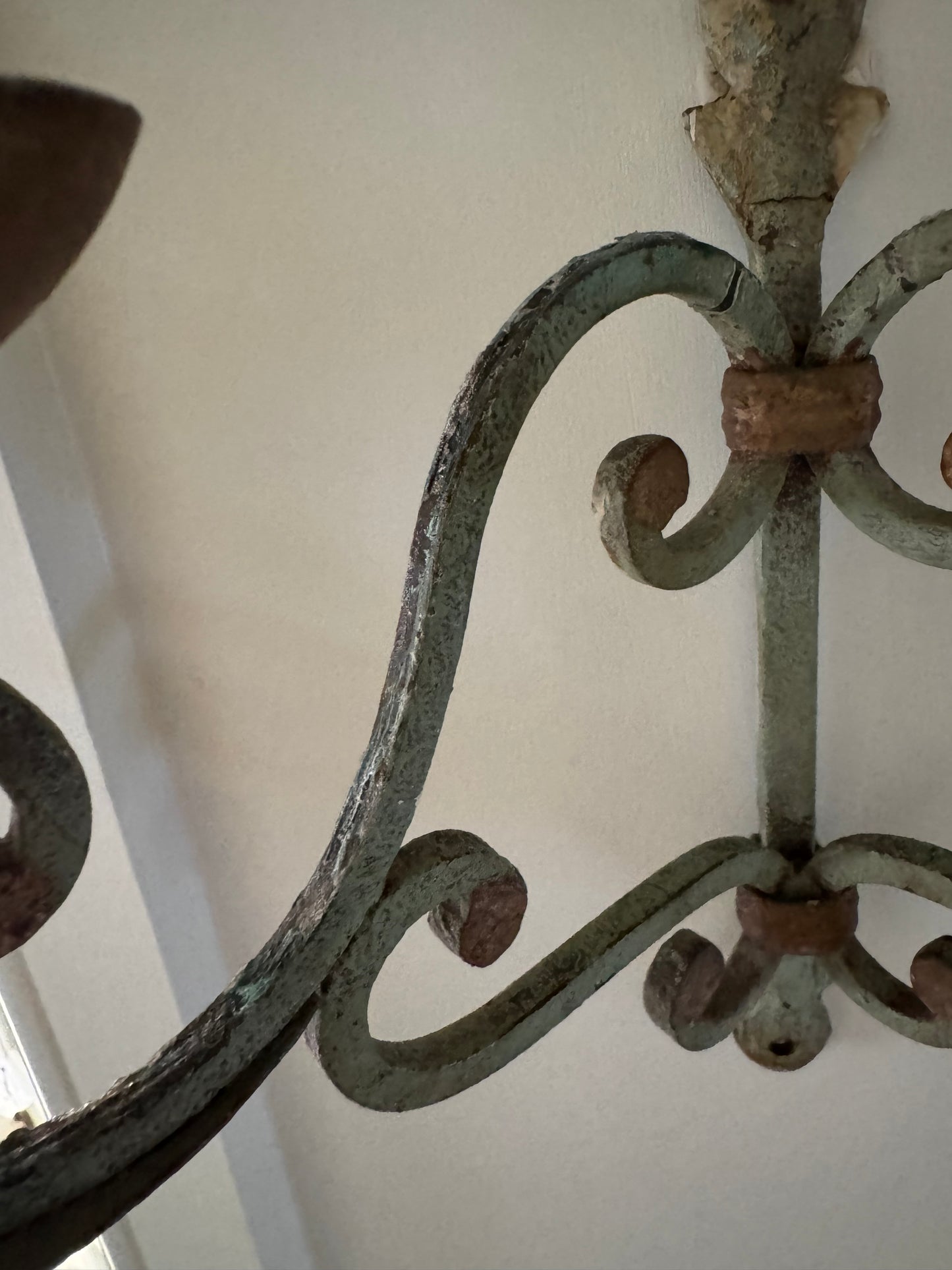 Pair Of Antique French Wrought Iron Candle Wall Sconces