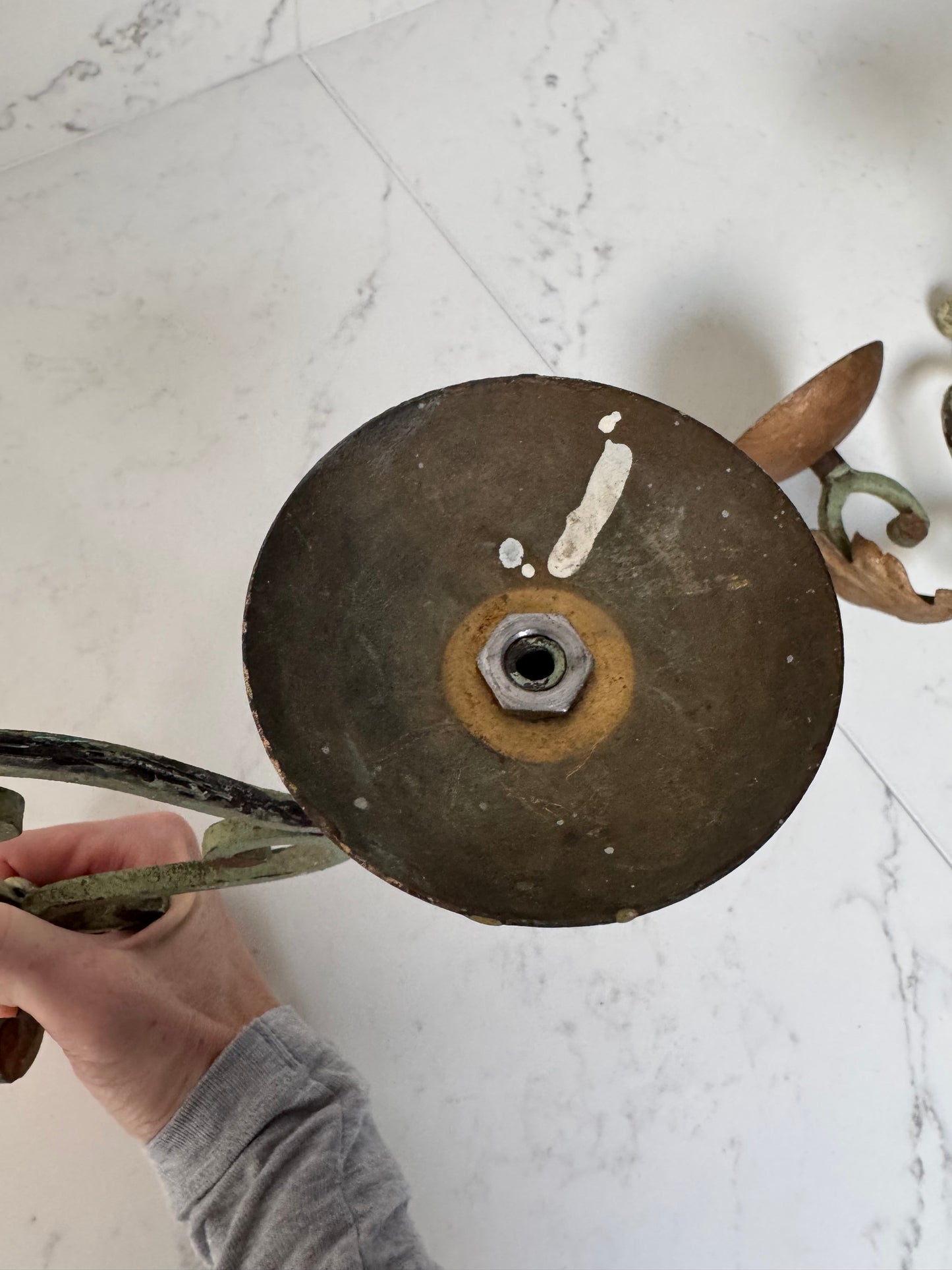 Pair Of Antique French Wrought Iron Candle Wall Sconces