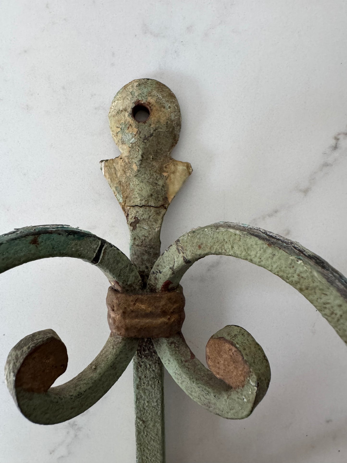 Pair Of Antique French Wrought Iron Candle Wall Sconces