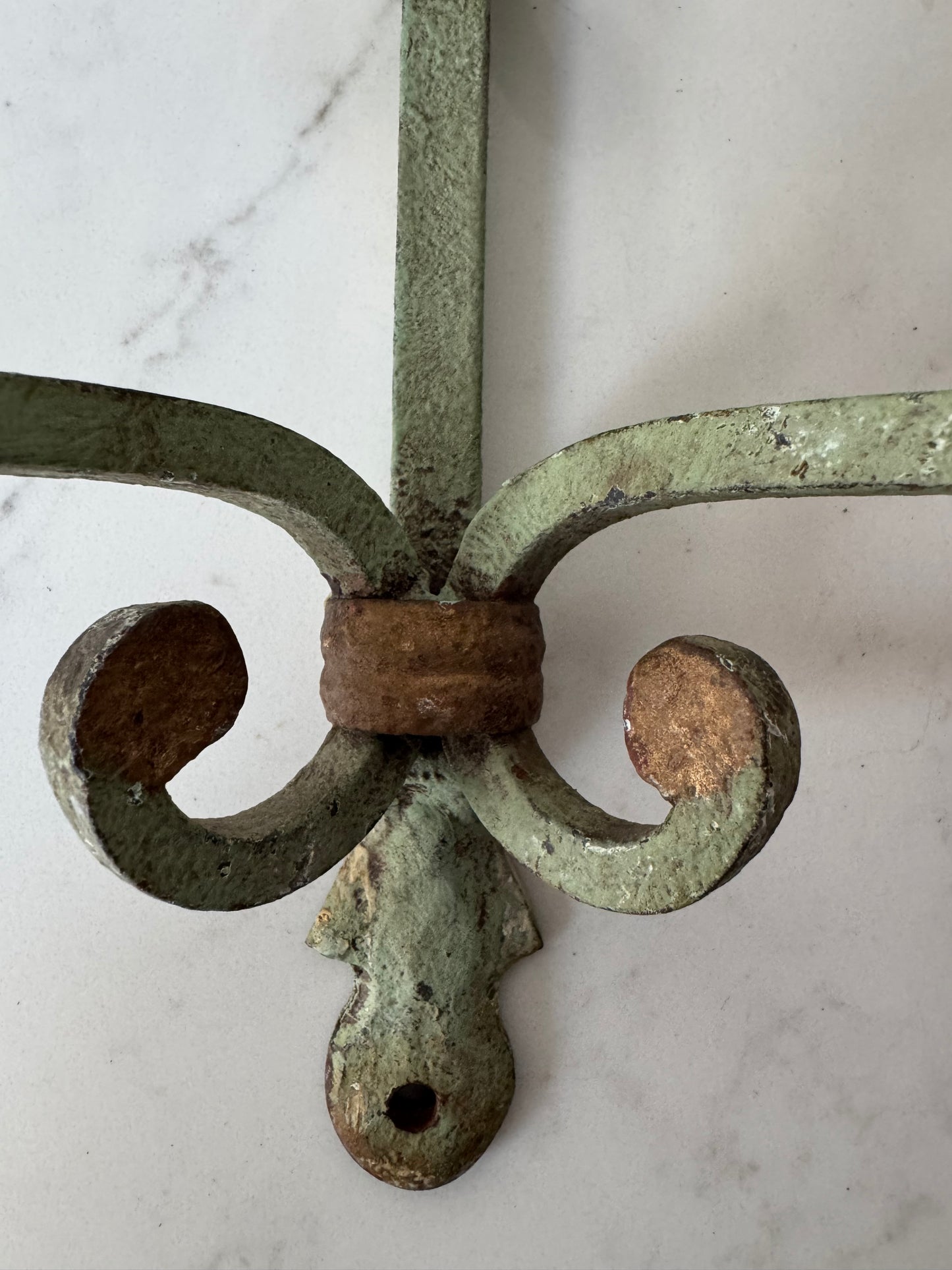 Pair Of Antique French Wrought Iron Candle Wall Sconces