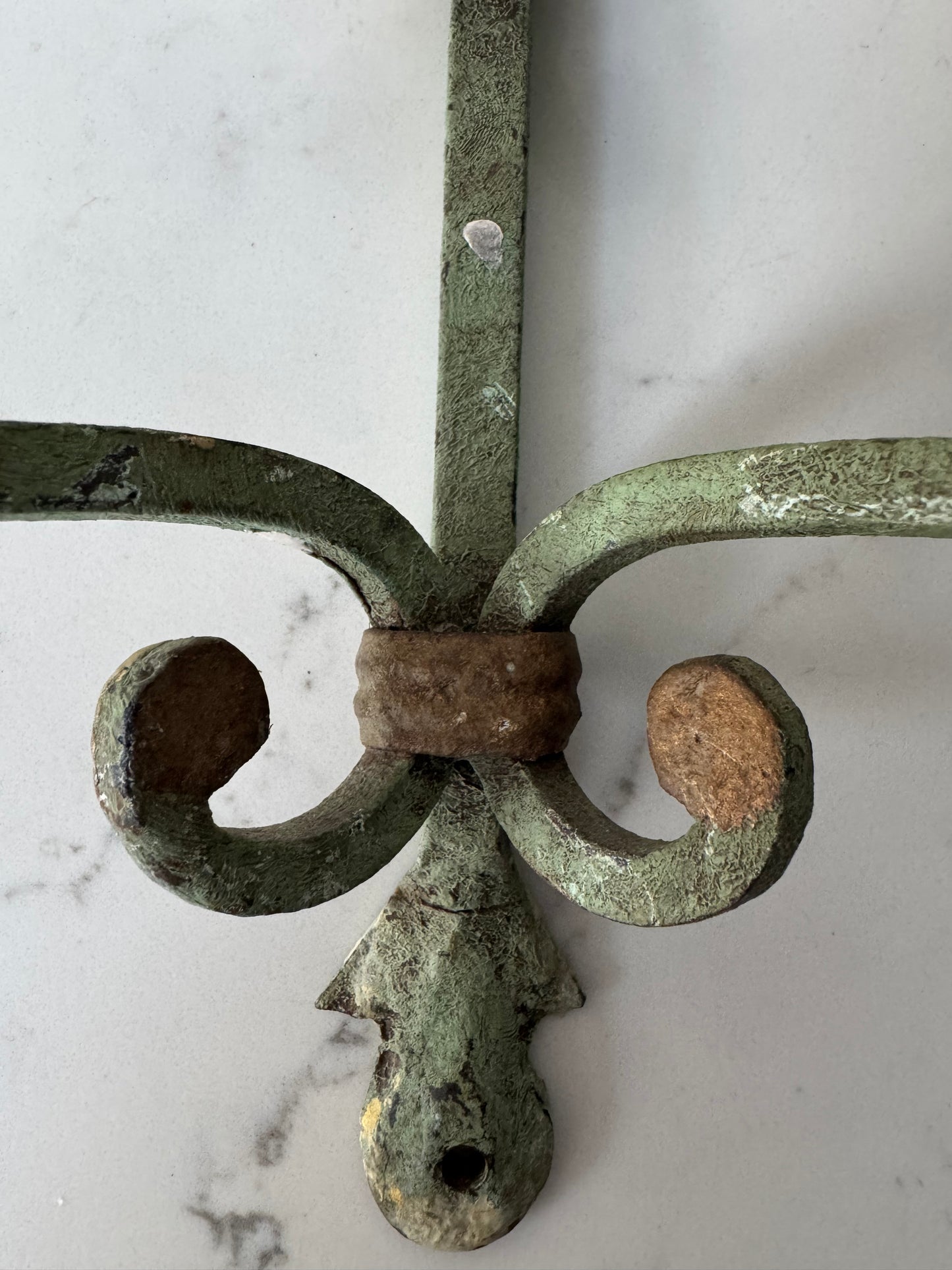 Pair Of Antique French Wrought Iron Candle Wall Sconces