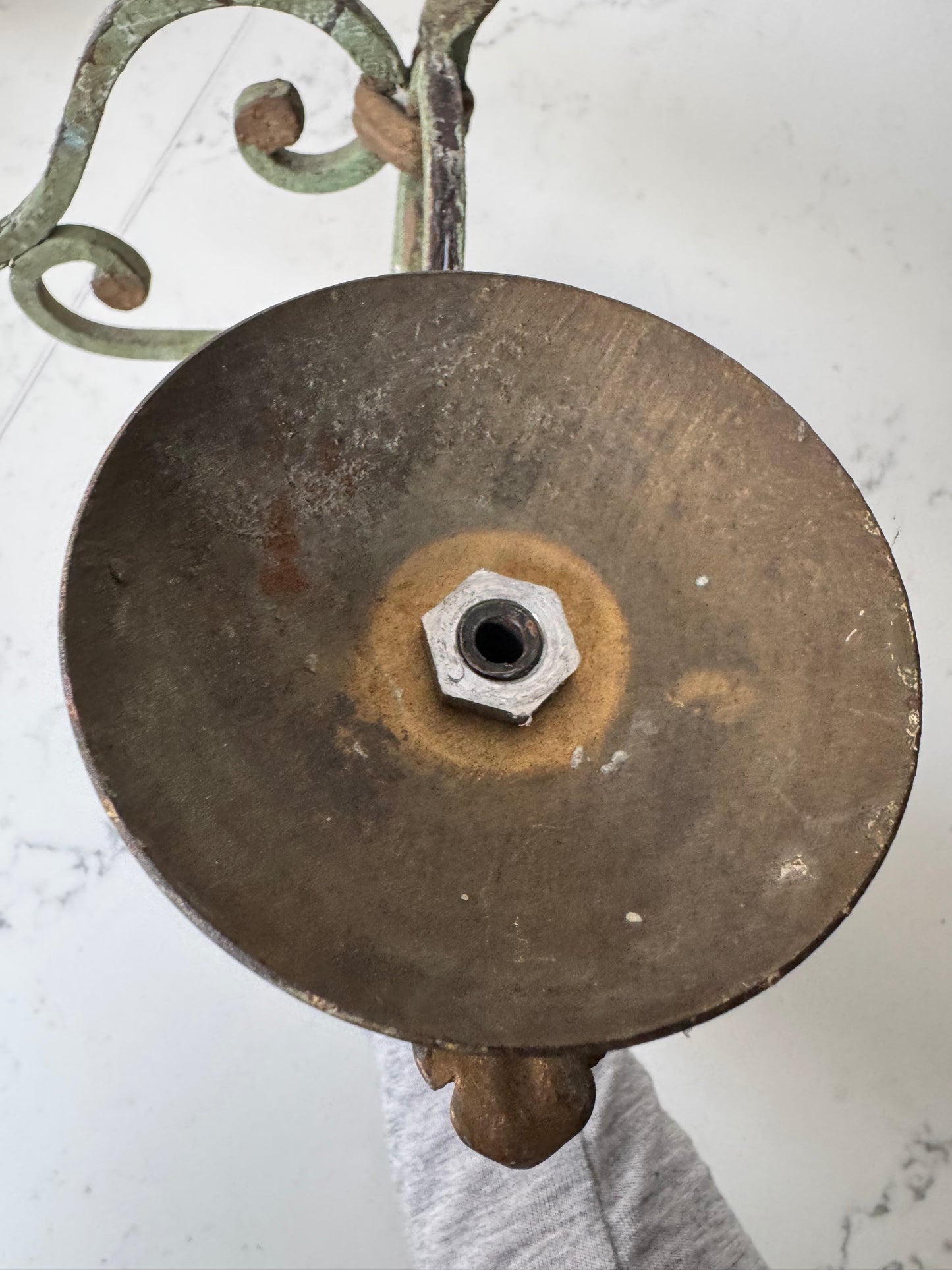 Pair Of Antique French Wrought Iron Candle Wall Sconces