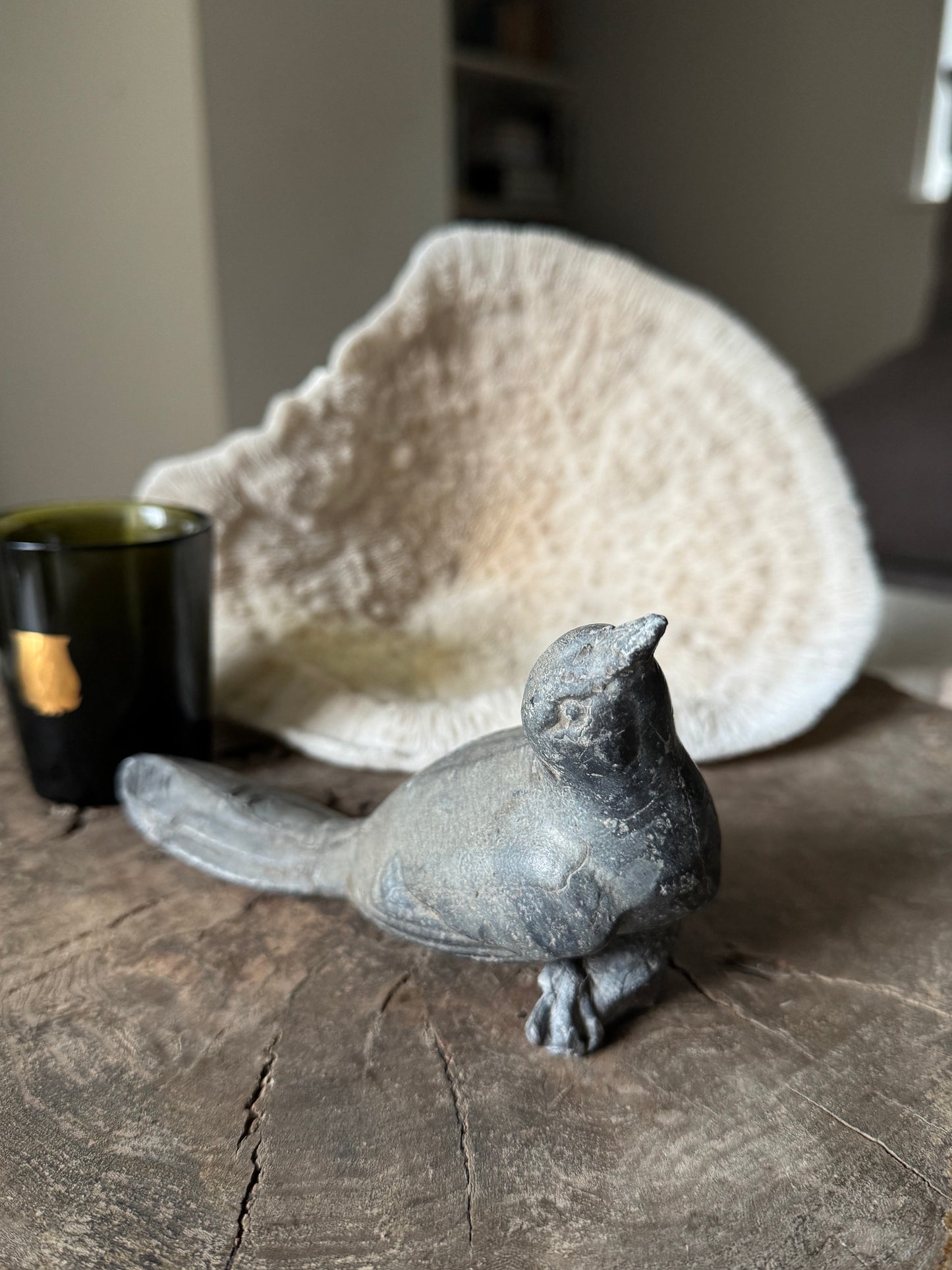 Antique Lead Victorian Bird Finial