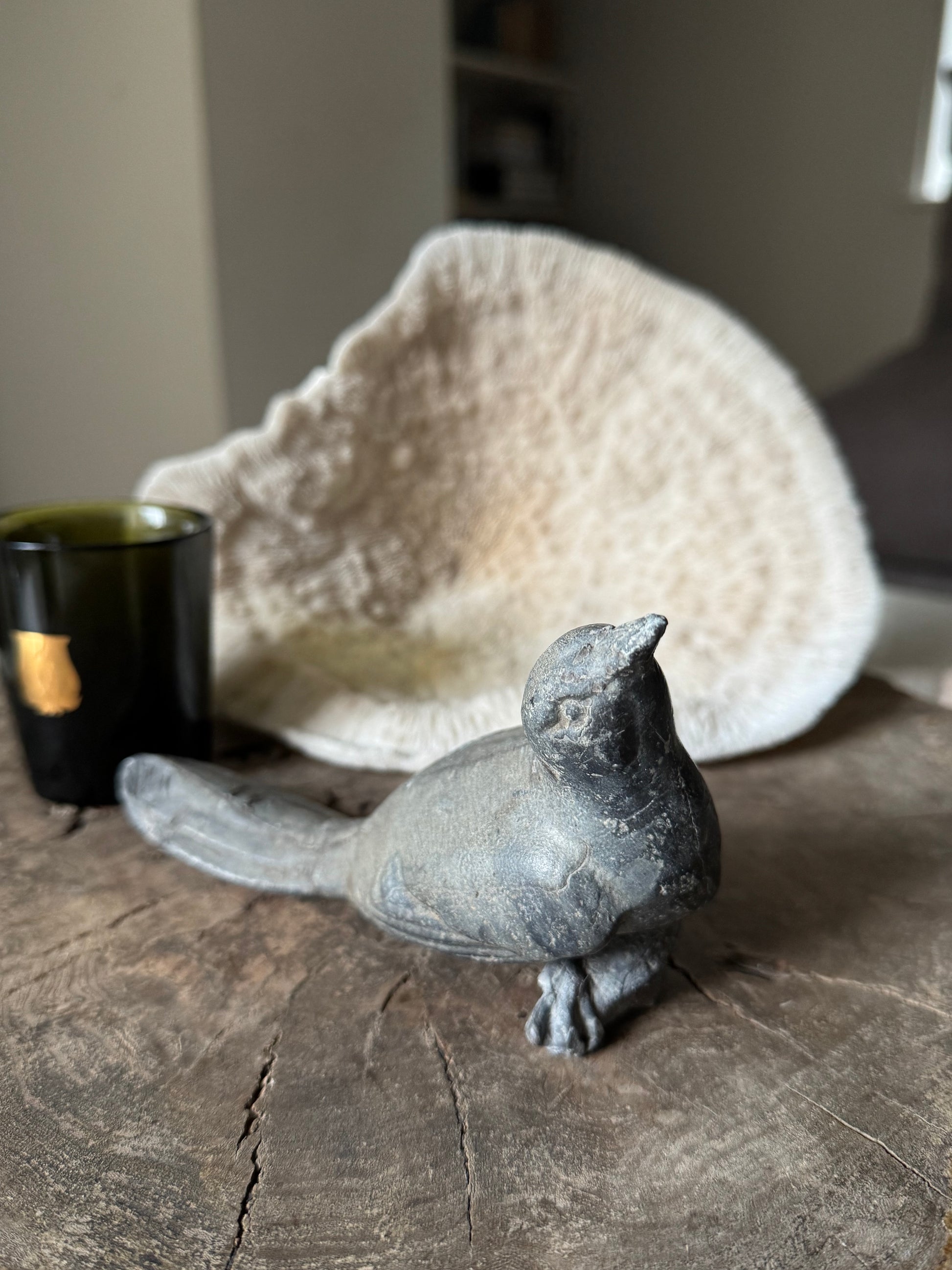 Antique Lead Victorian Bird Finial