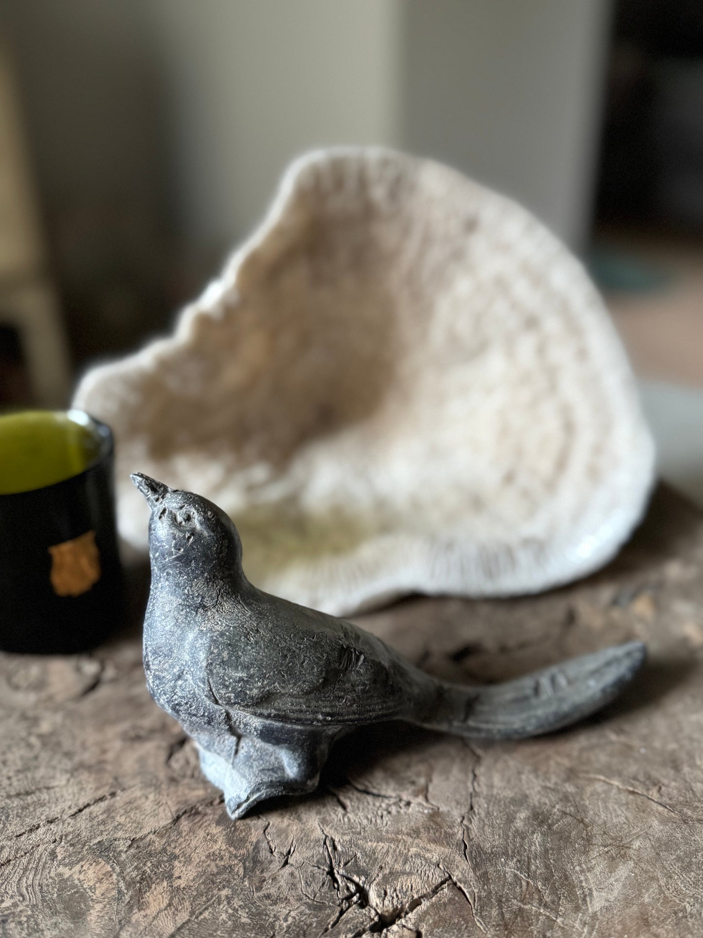 Antique Lead Victorian Bird Finial