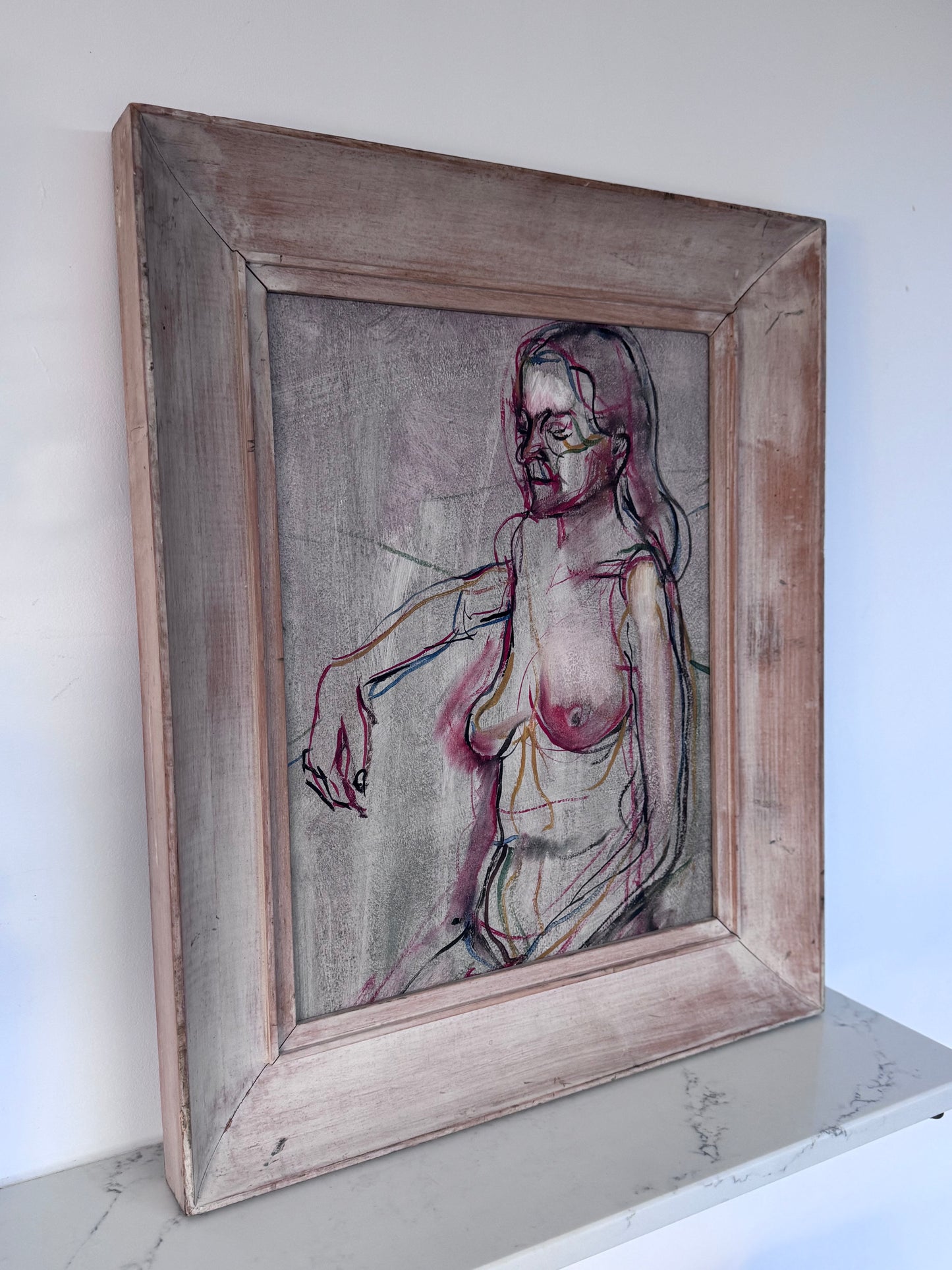 Mid Century Nude Framed