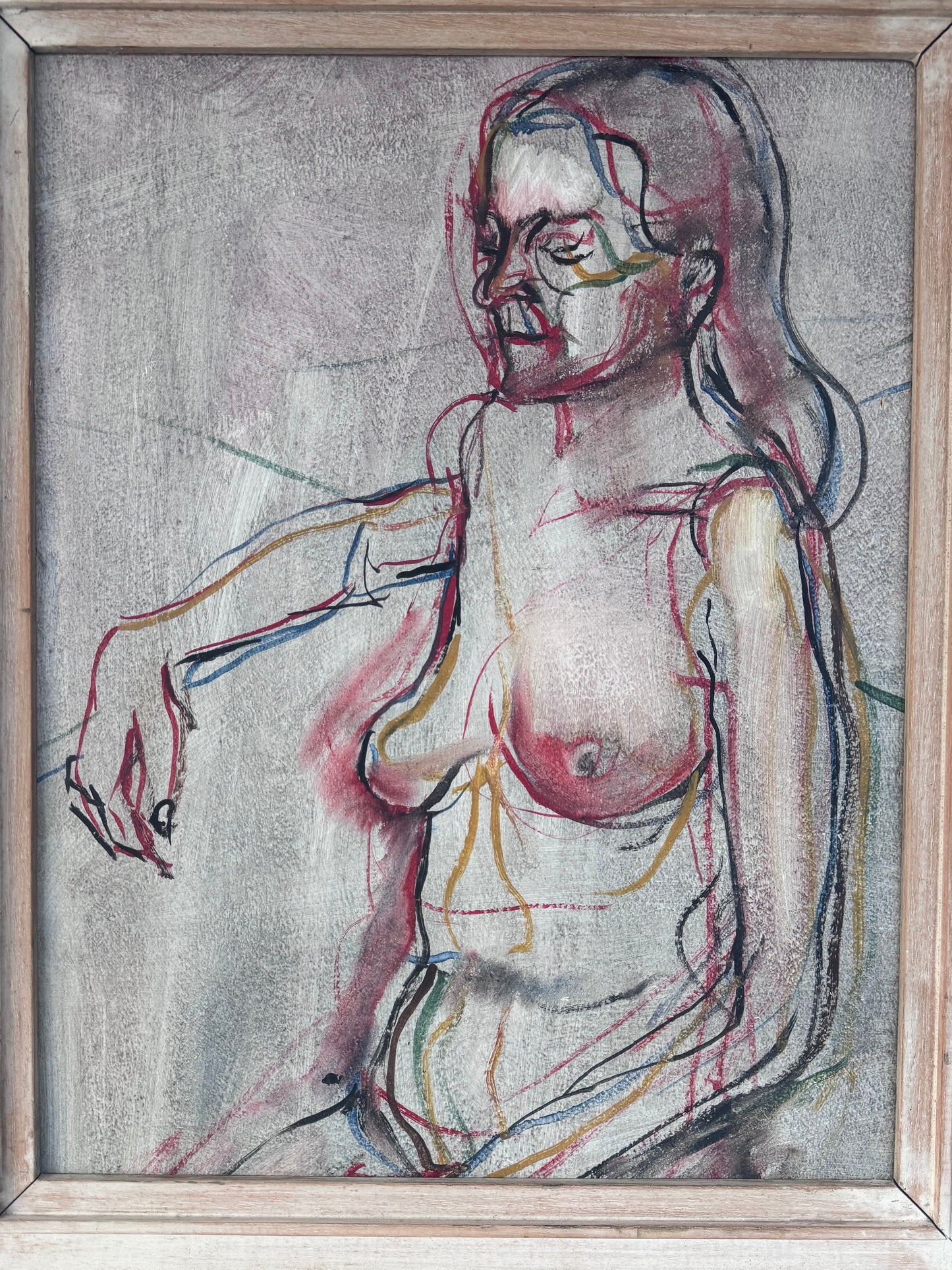 Mid Century Nude Framed