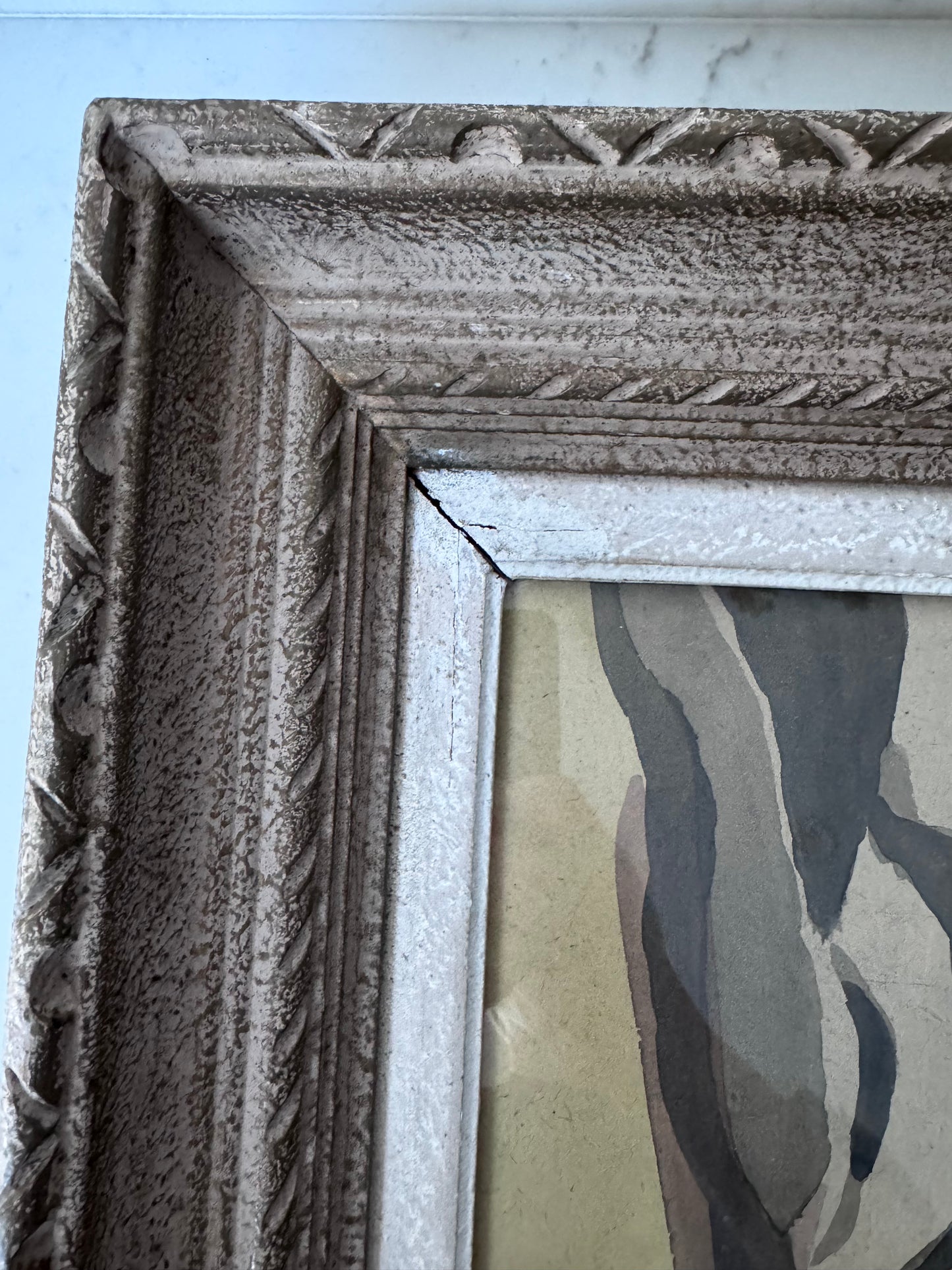 Large Framed Vintage Watercolour Still Life