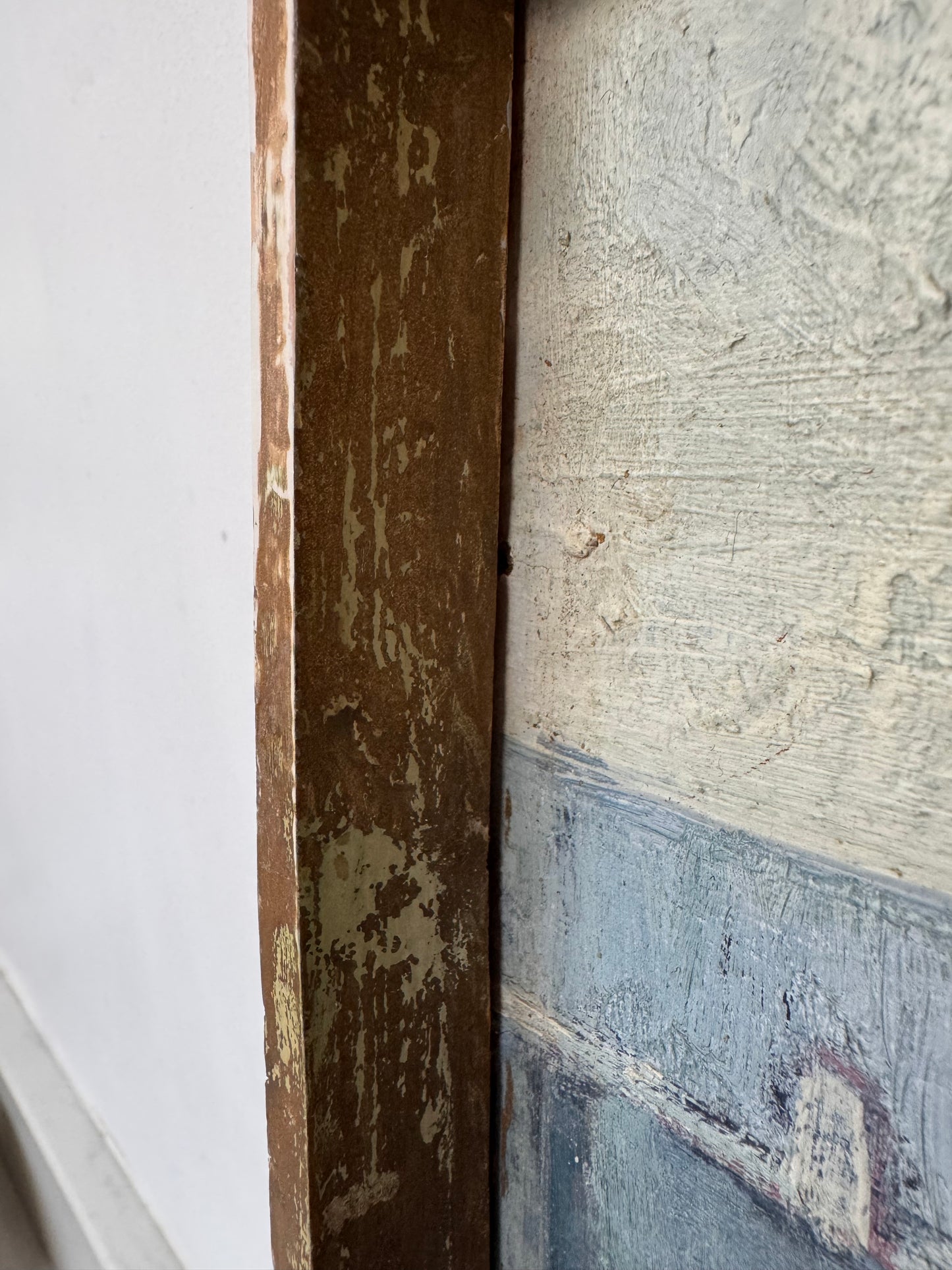 Vintage Large Mid Century Acrylic On Board Of Broadstairs Beach & Jetty