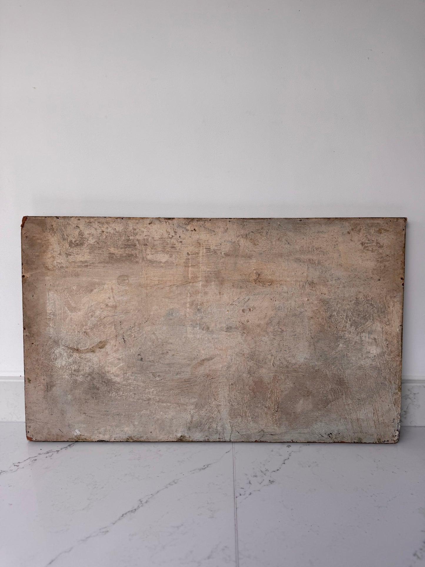 Vintage Large Mid Century Acrylic On Board Of Broadstairs Beach & Jetty