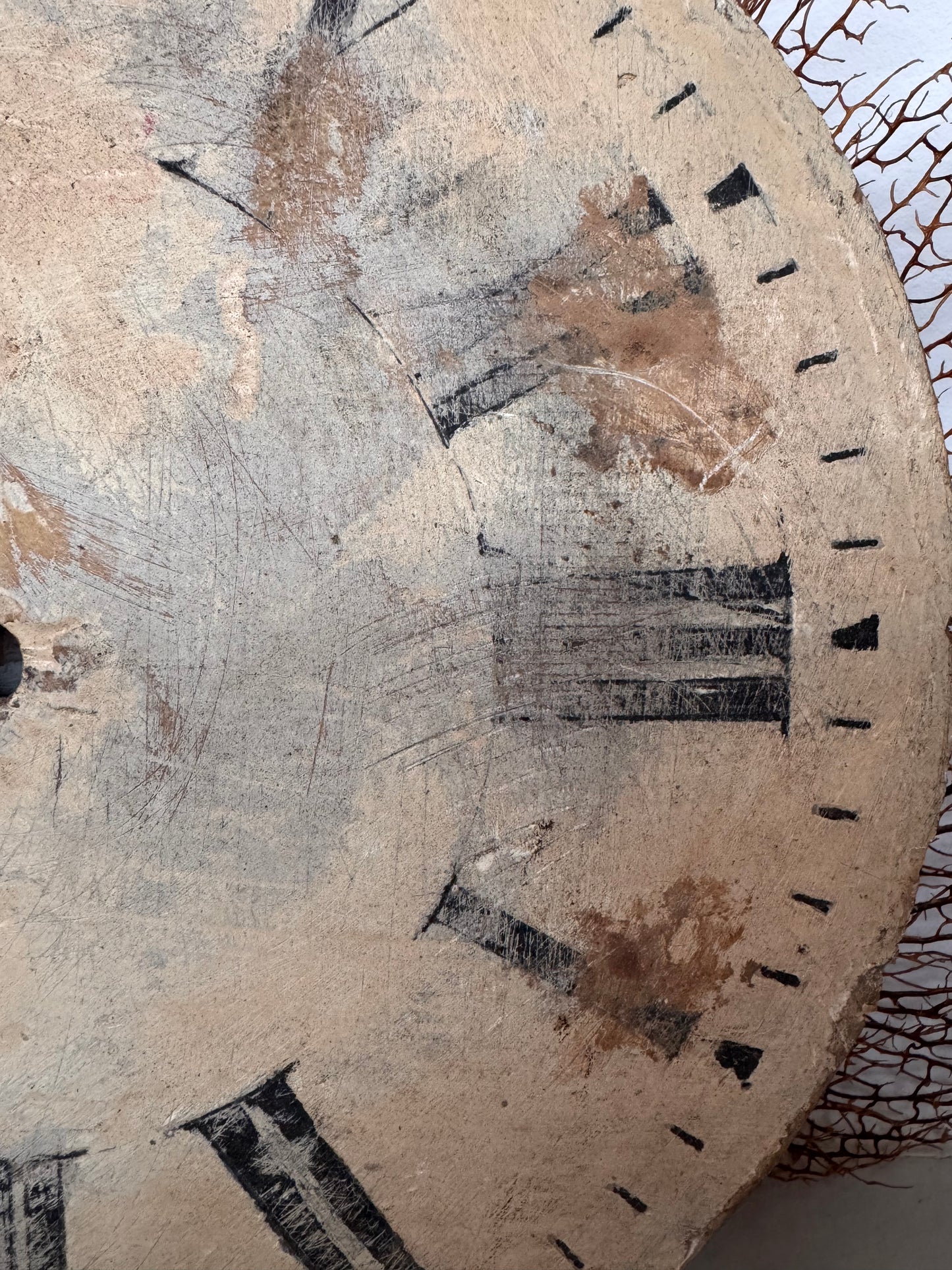 Decorative Antique Wooden Clock Face