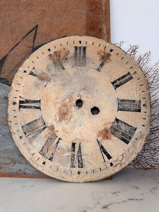 Decorative Antique Wooden Clock Face