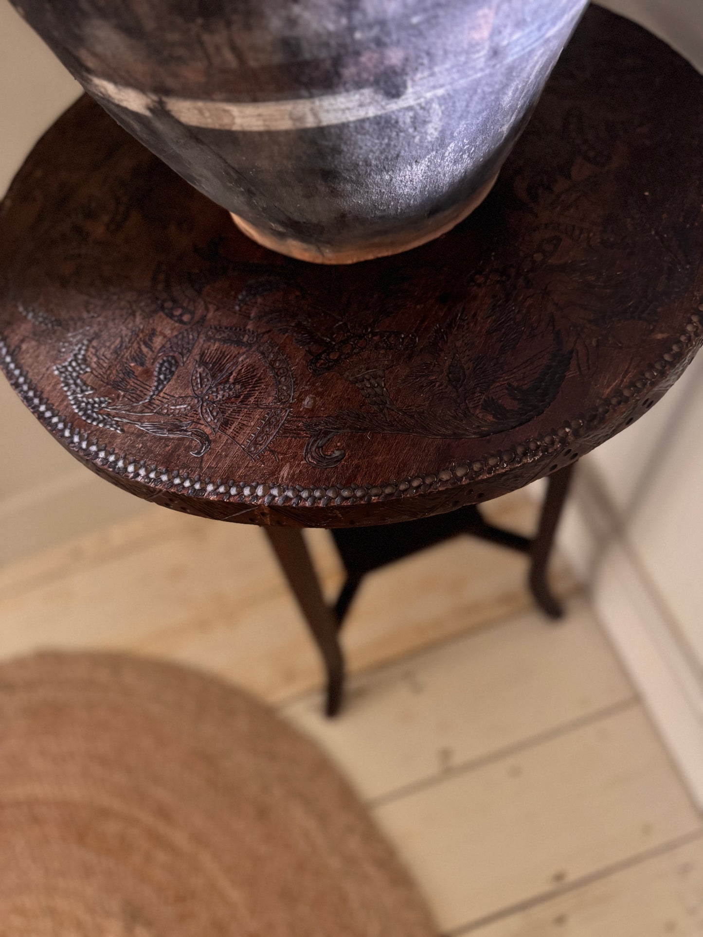 Elegant & Beautifully Carved 2 Tier Side Table