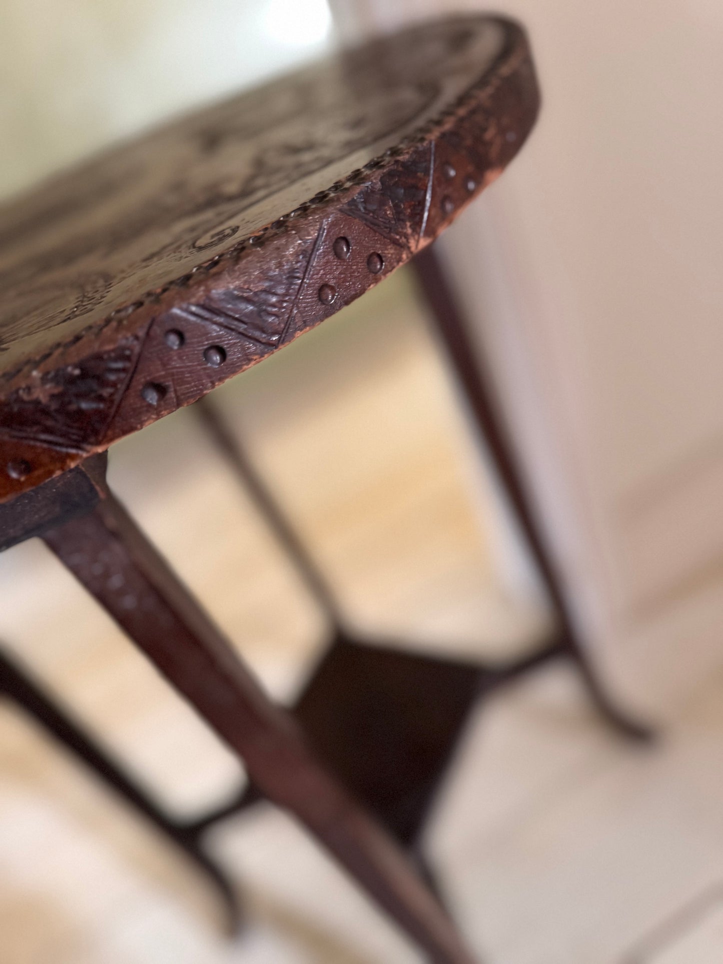 Elegant & Beautifully Carved 2 Tier Side Table