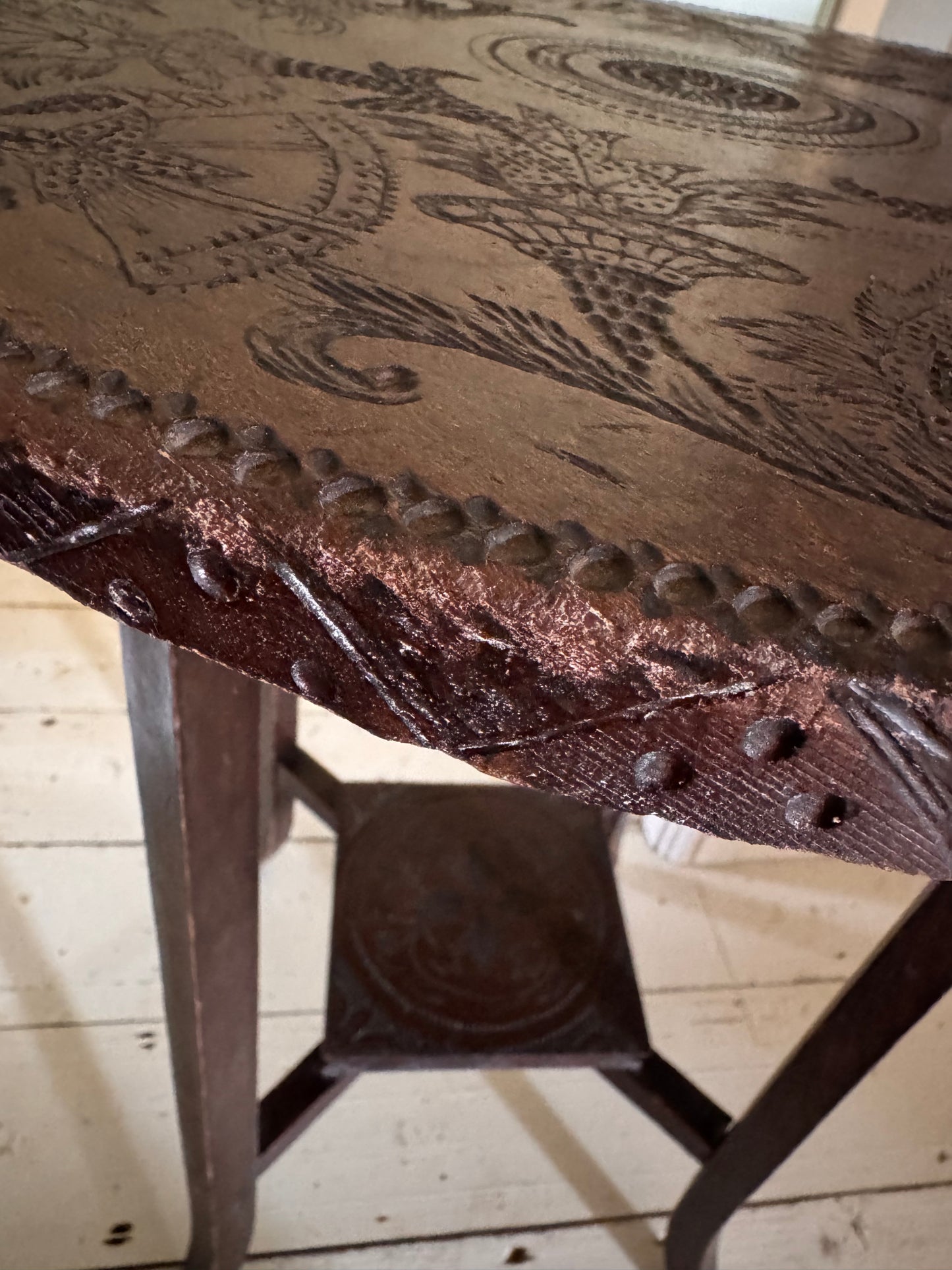 Elegant & Beautifully Carved 2 Tier Side Table