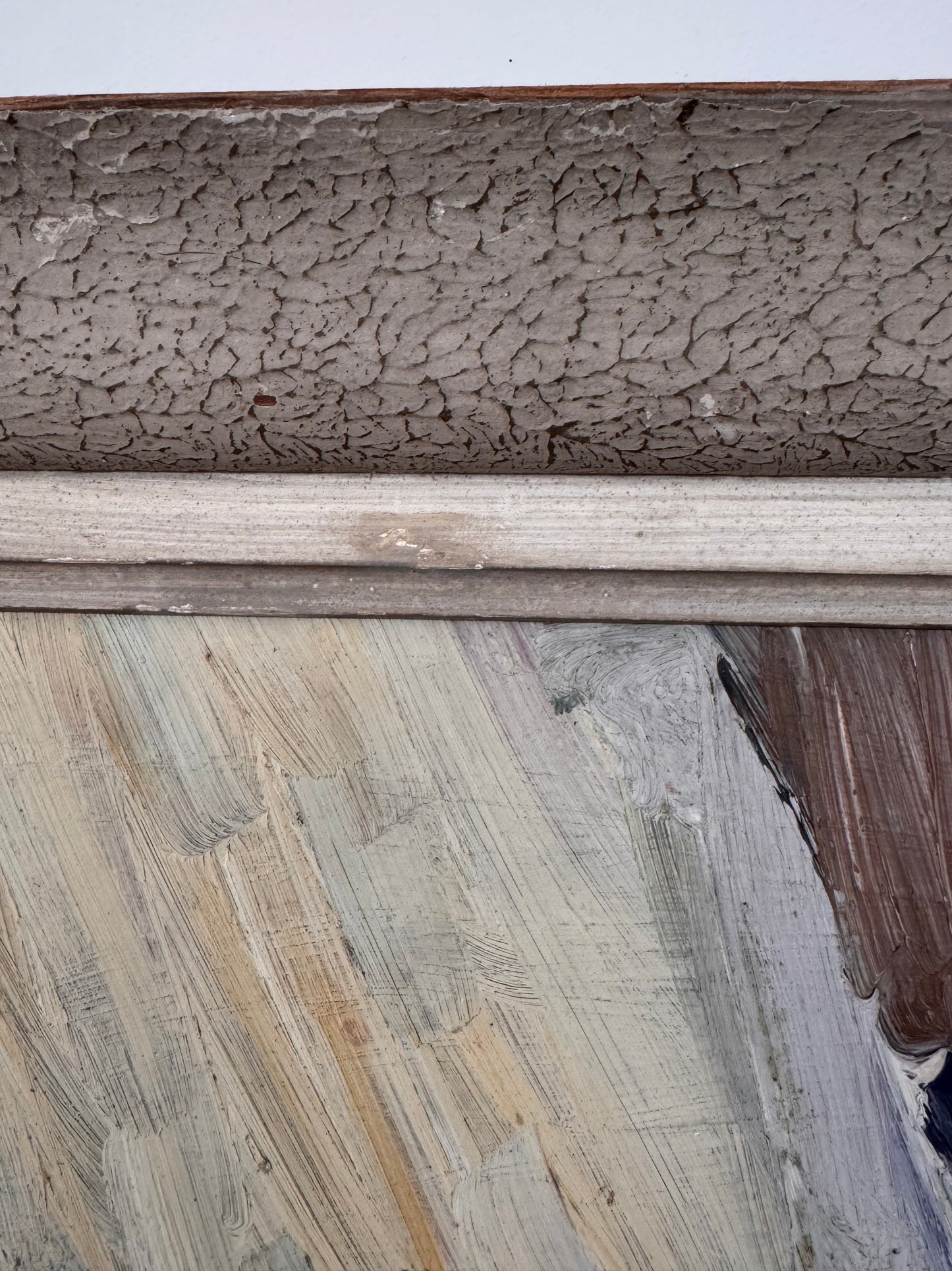 Beautiful Large Mid Century Impasto Nude on Board