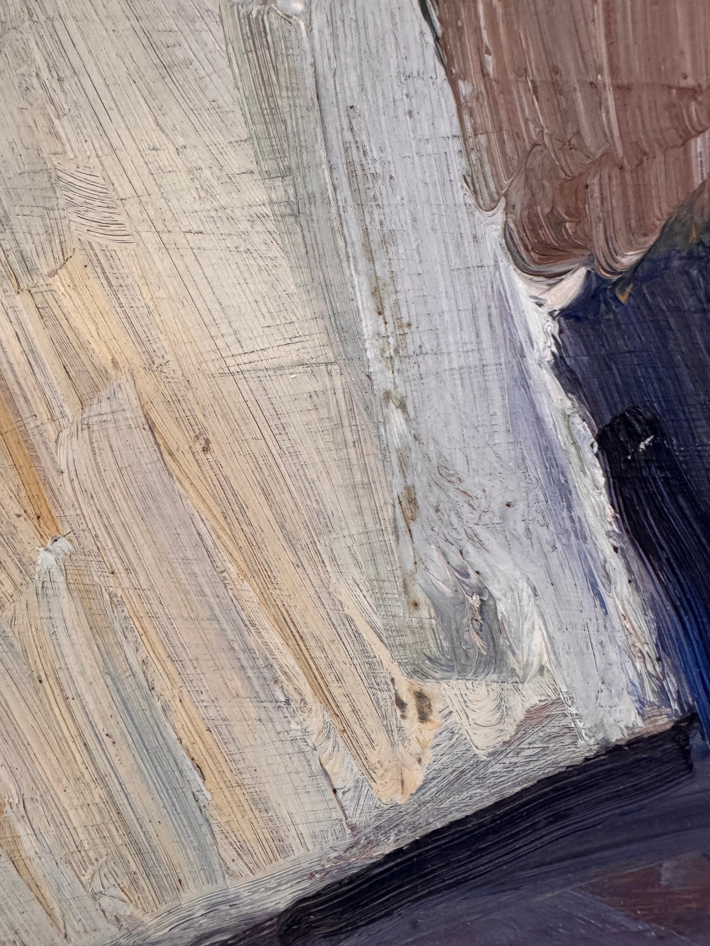 Beautiful Large Mid Century Impasto Nude on Board