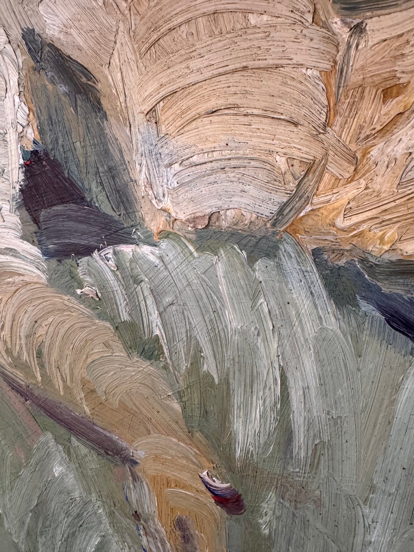 Beautiful Large Mid Century Impasto Nude on Board