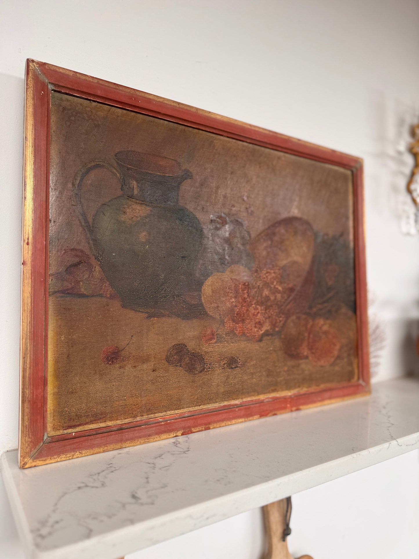 Framed French Still Life Oil On Board