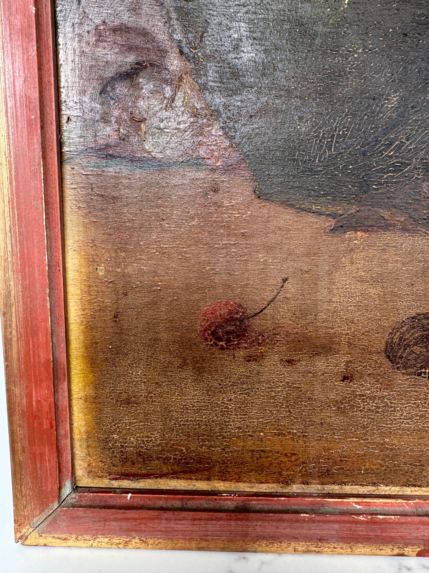 Framed French Still Life Oil On Board