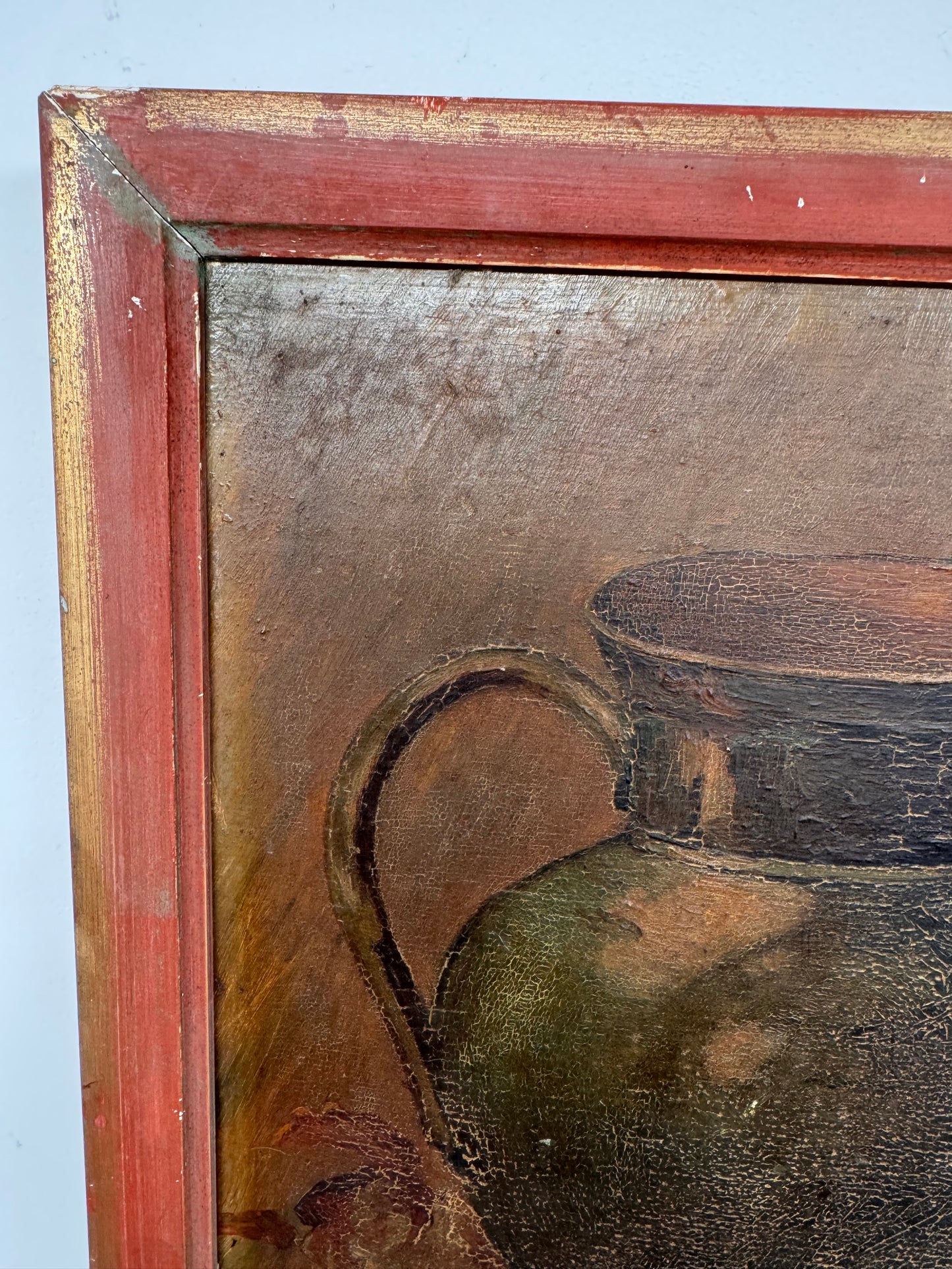 Framed French Still Life Oil On Board