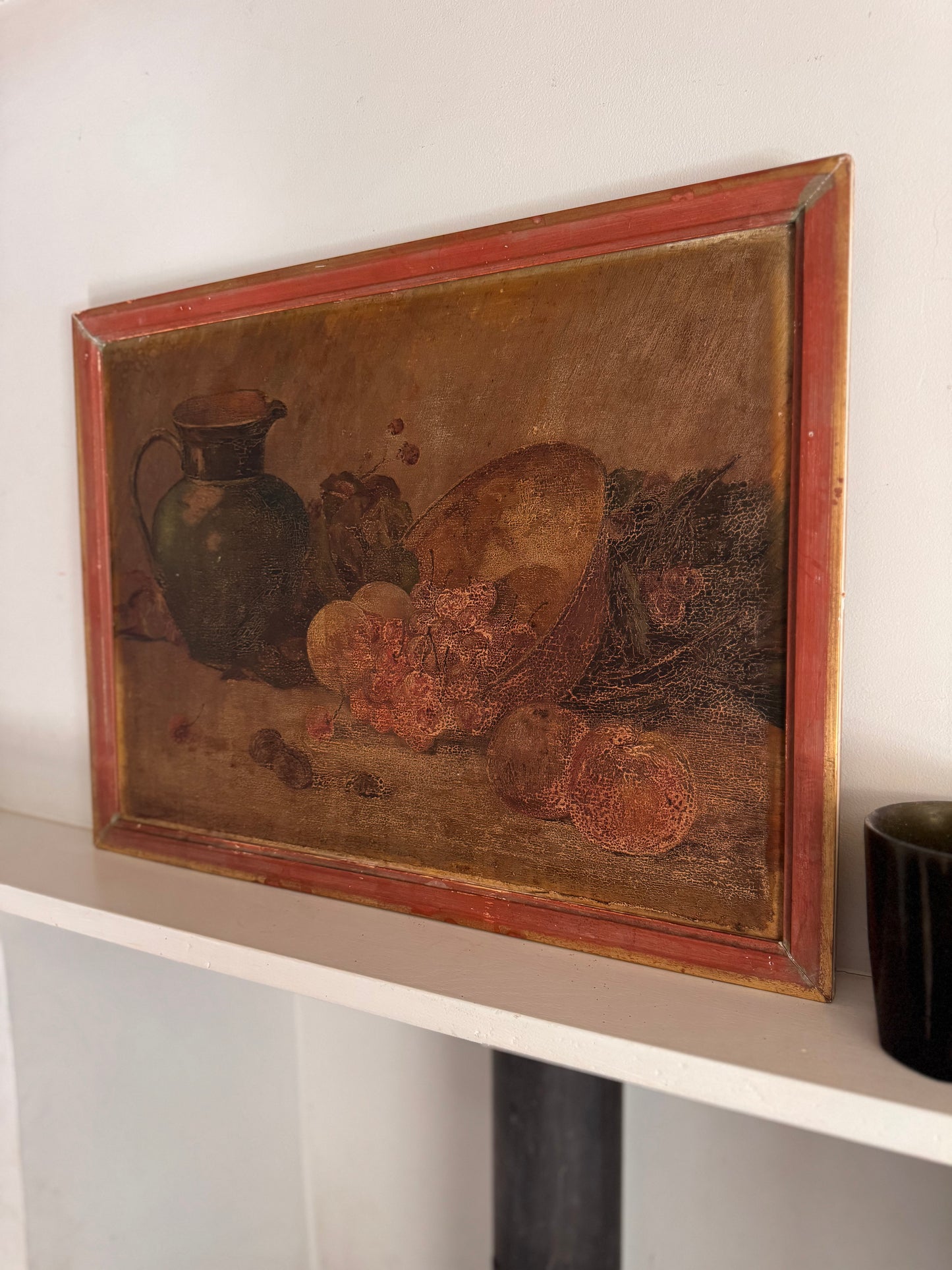 Framed French Still Life Oil On Board