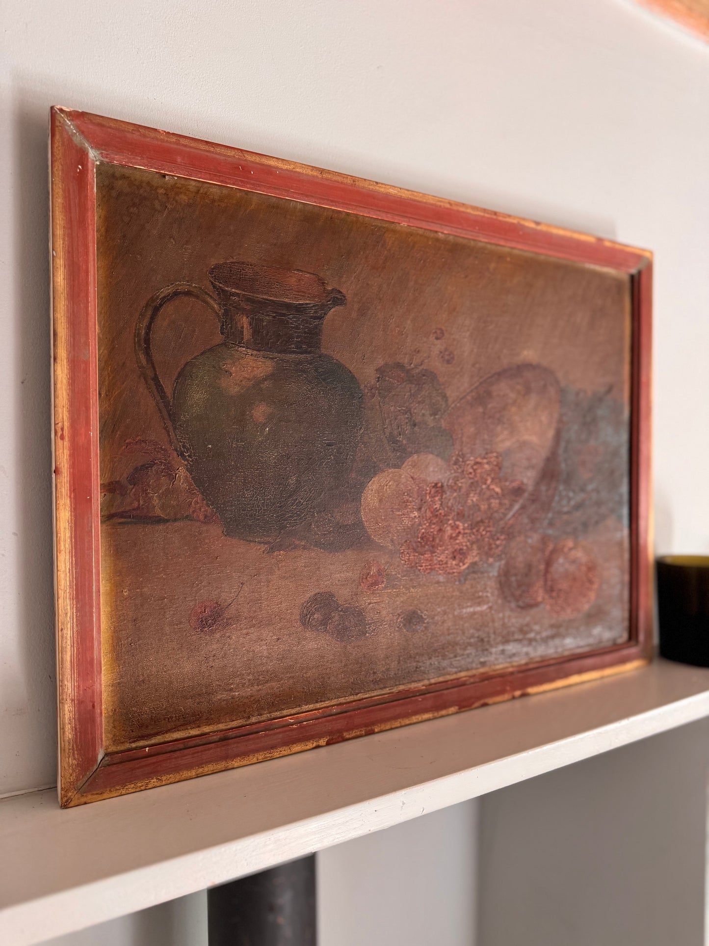Framed French Still Life Oil On Board