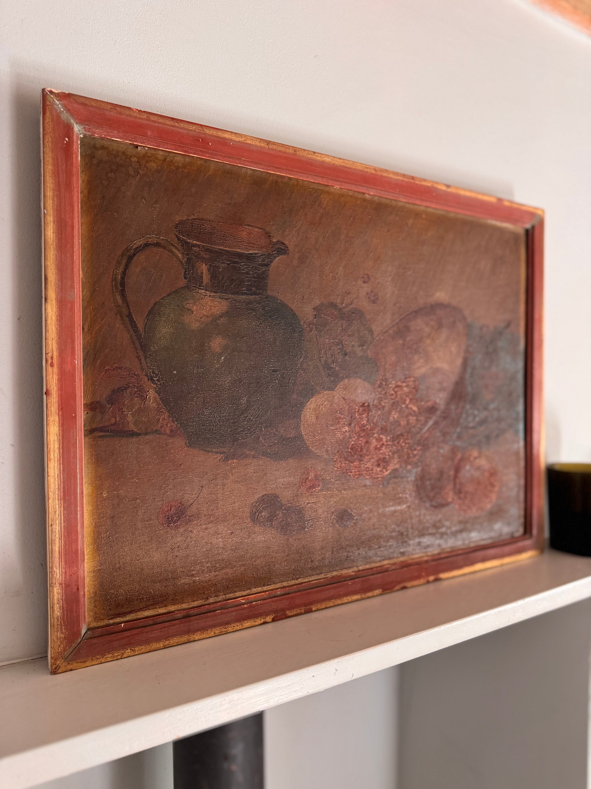 Framed French Still Life Oil On Board