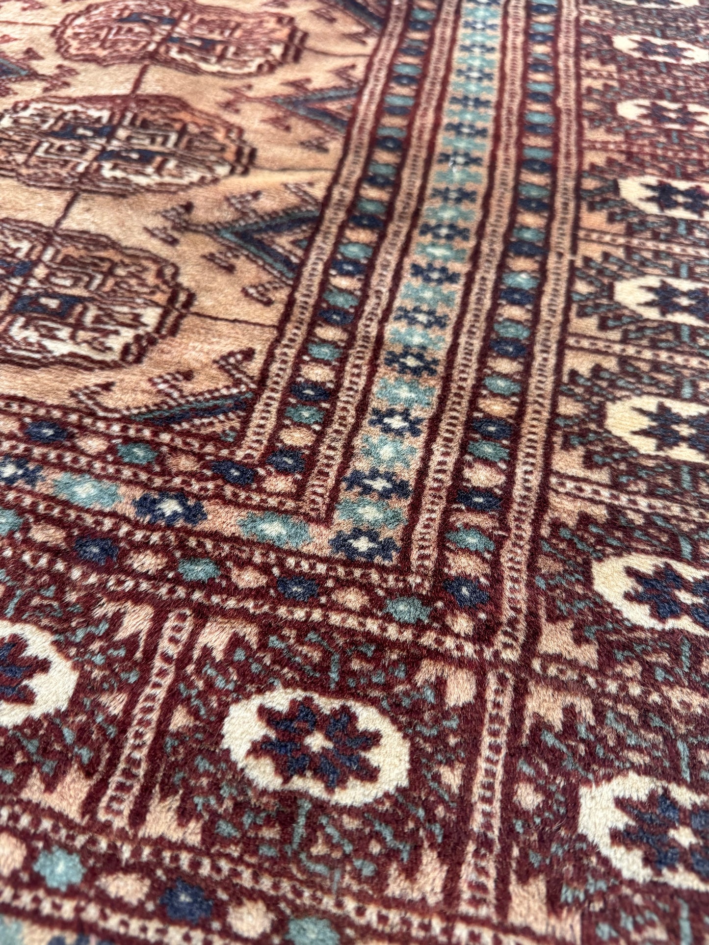 Beautiful Vintage Hand Knotted Tekke Rug
