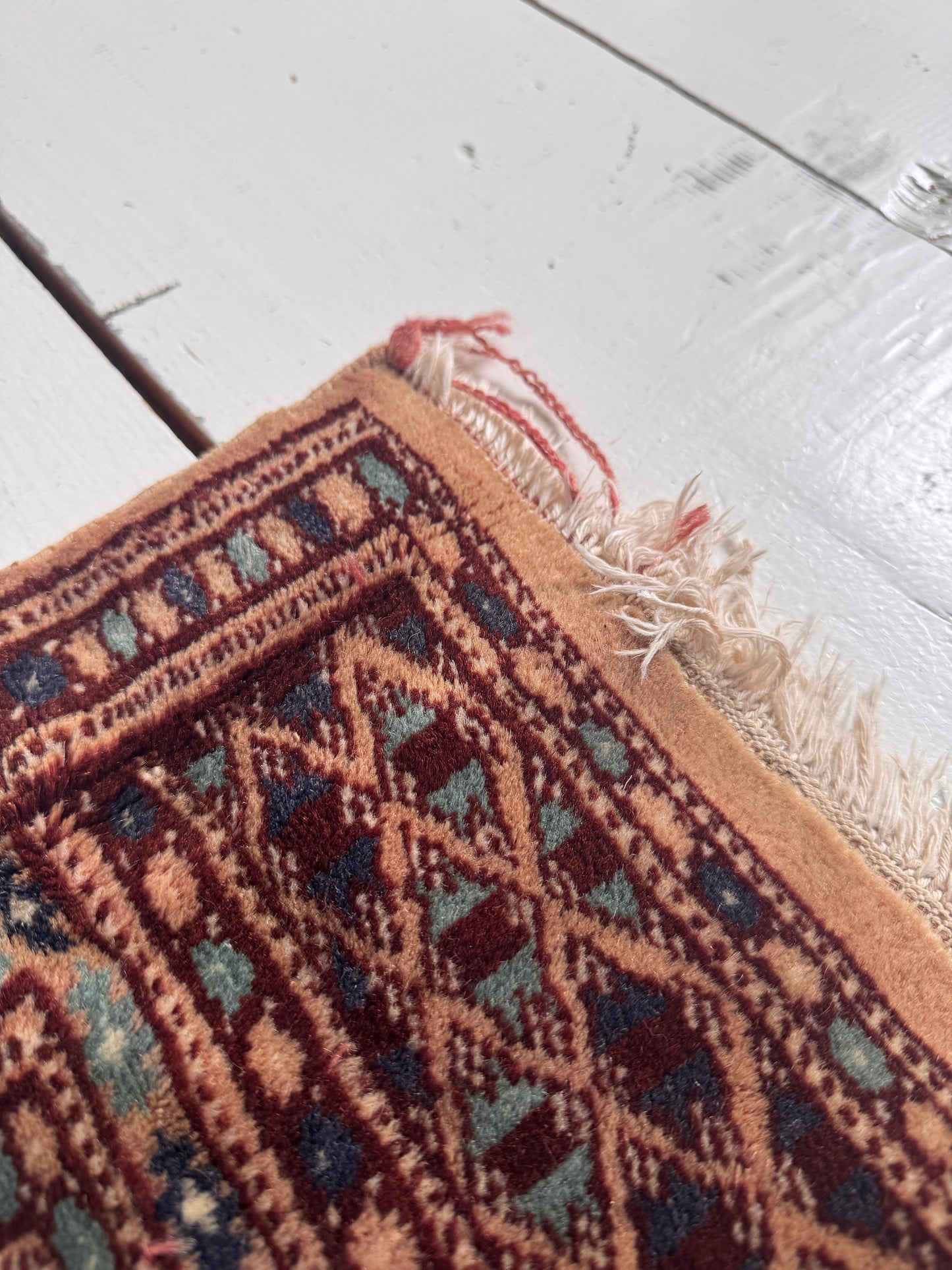 Beautiful Vintage Hand Knotted Tekke Rug