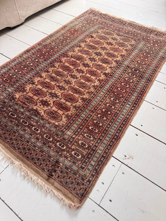 Beautiful Vintage Hand Knotted Tekke Rug