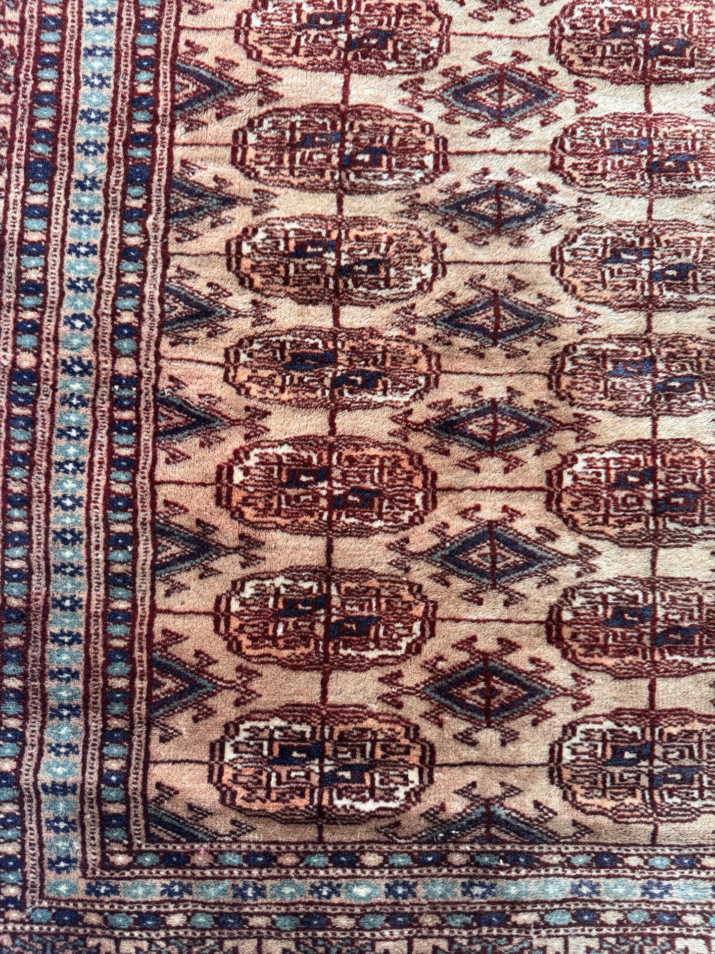 Beautiful Vintage Hand Knotted Tekke Rug