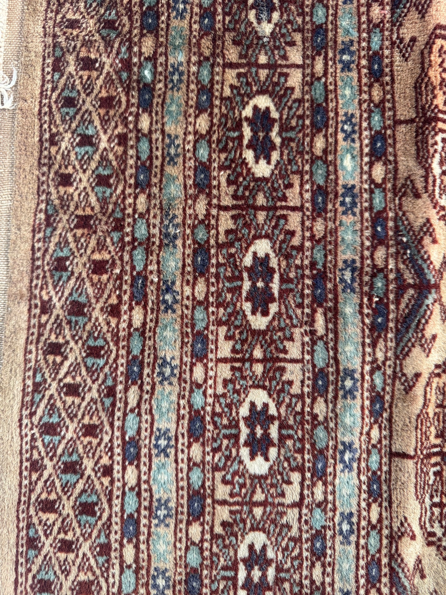 Beautiful Vintage Hand Knotted Tekke Rug